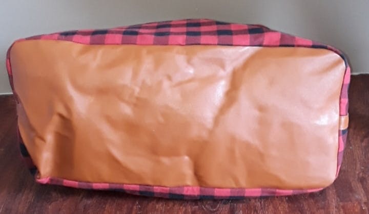 Buffalo Plaid Weekender Traveling Bag by Barbados Leather - Image 8