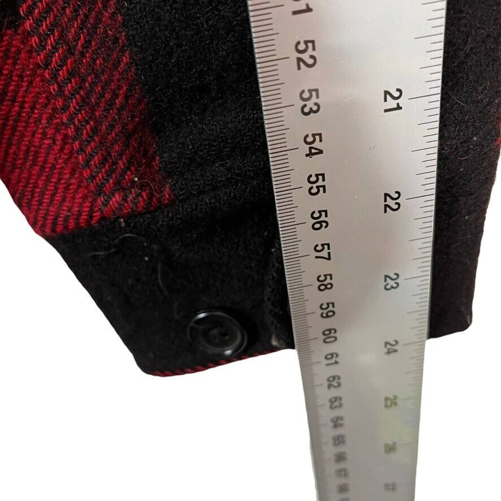 Barn Jacket Coat Mackinaw Buffalo Plaid Red Wool Mens Size Medium Vtg by Woolrich - Image 4