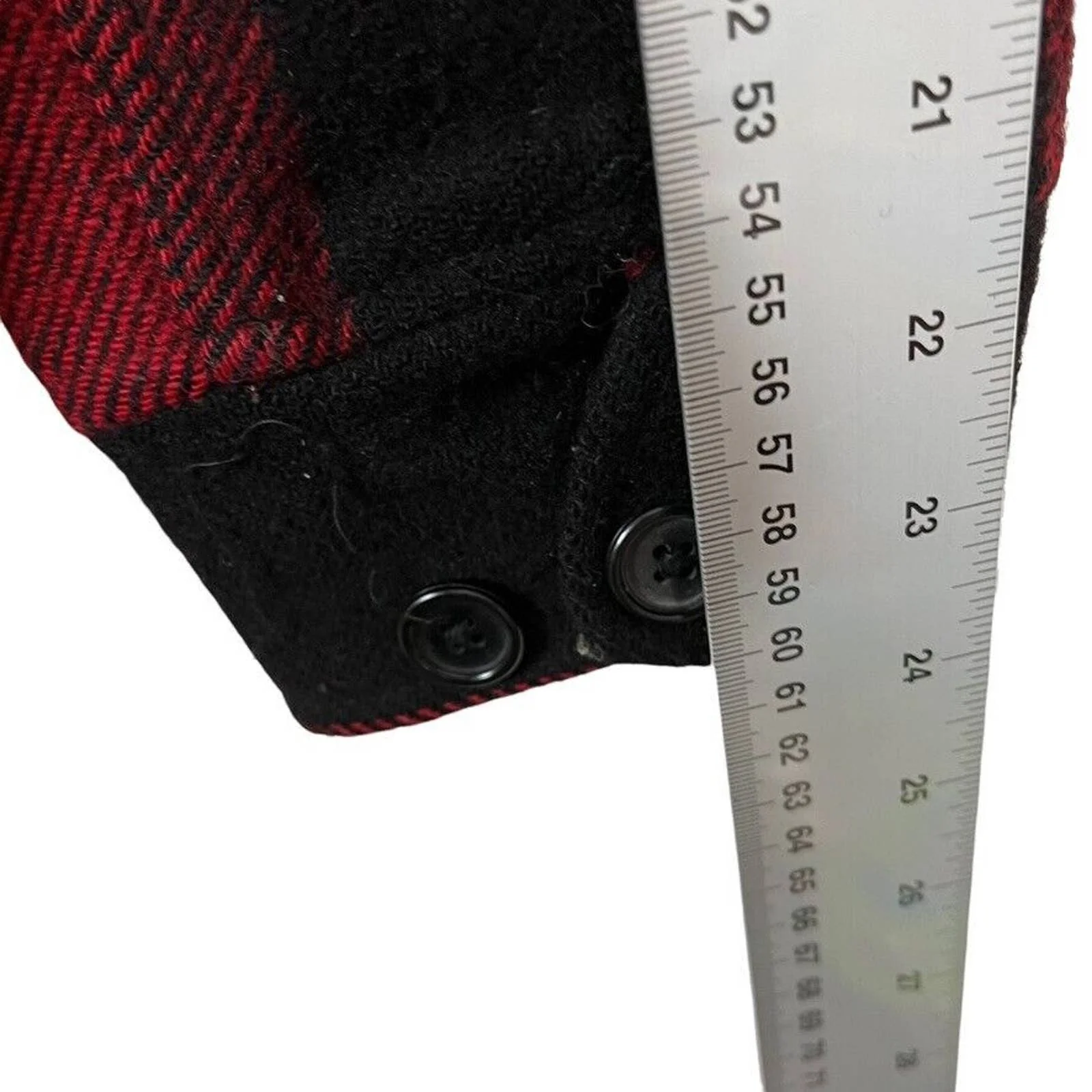 Barn Jacket Coat Mackinaw Buffalo Plaid Red Wool Mens Size Medium Vtg by Woolrich - Image 5