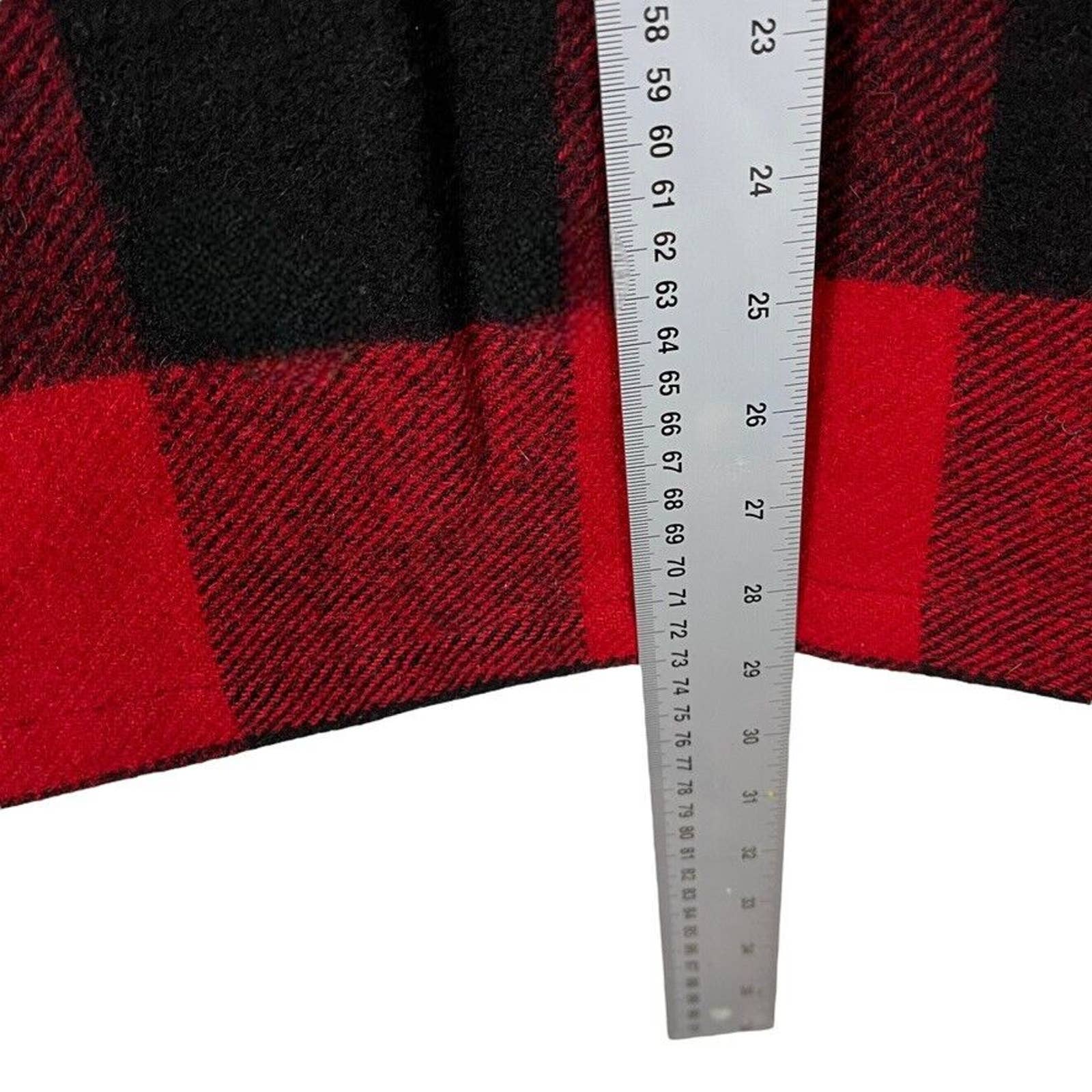 Barn Jacket Coat Mackinaw Buffalo Plaid Red Wool Mens Size Medium Vtg by Woolrich - Image 6