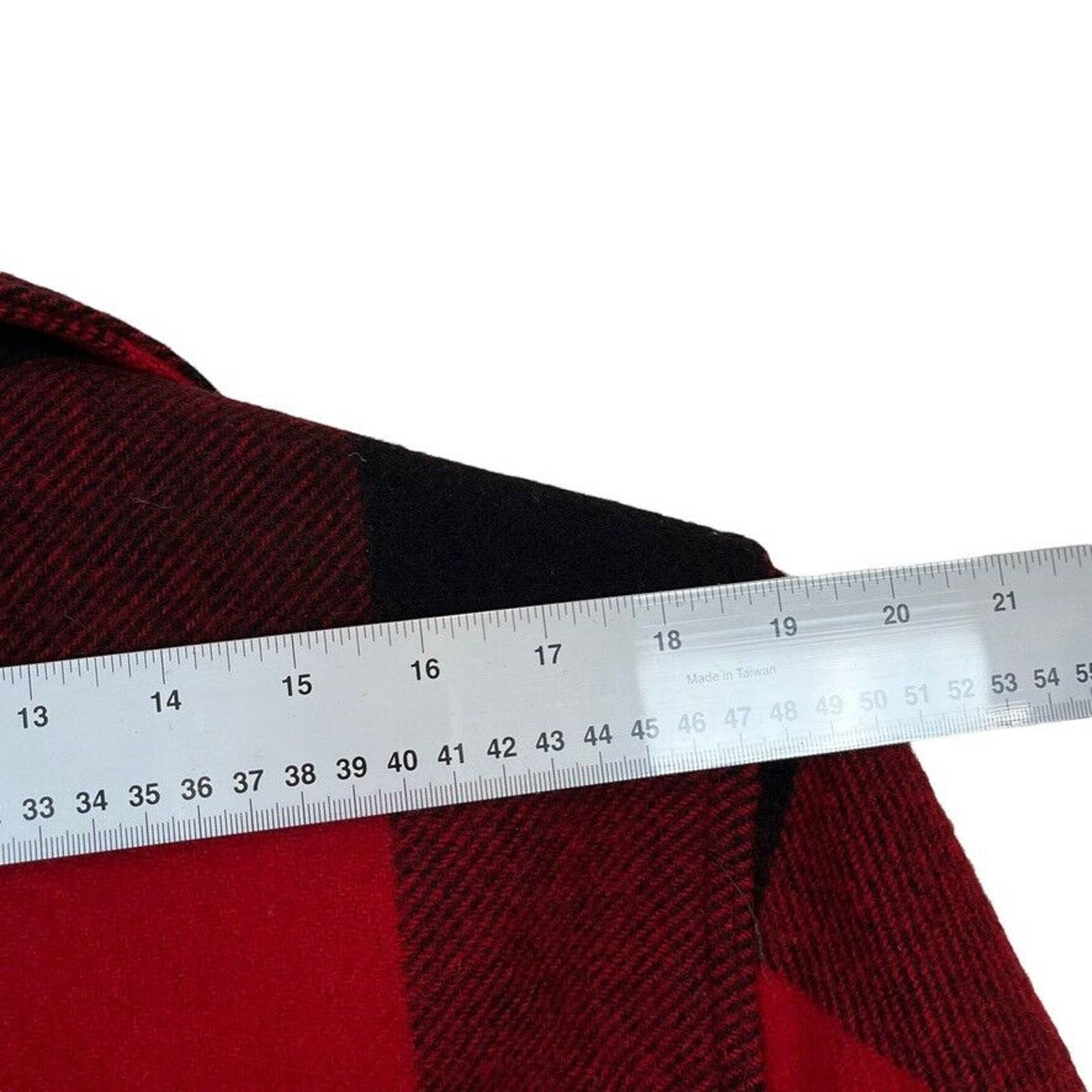 Barn Jacket Coat Mackinaw Buffalo Plaid Red Wool Mens Size Medium Vtg by Woolrich - Image 8