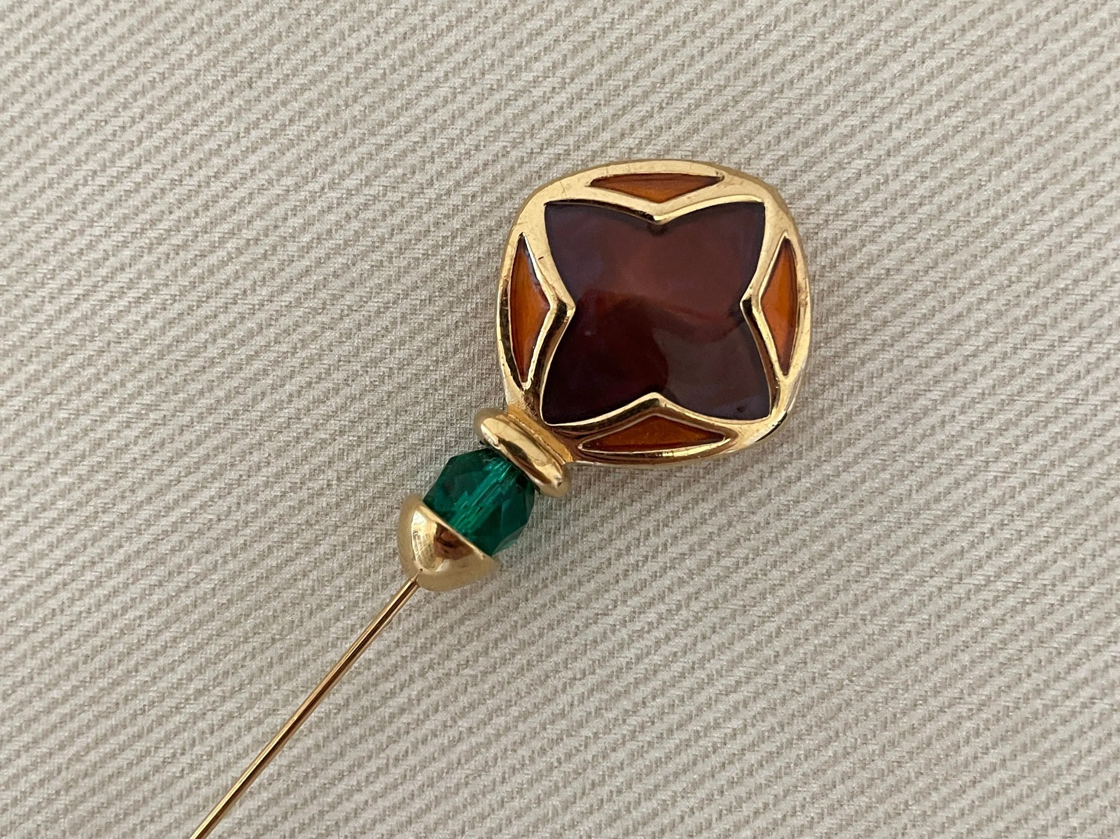 Bejeweled Moghul Givenchy Jewels of India Vintage Stick Pin by Givenchy - Image 3