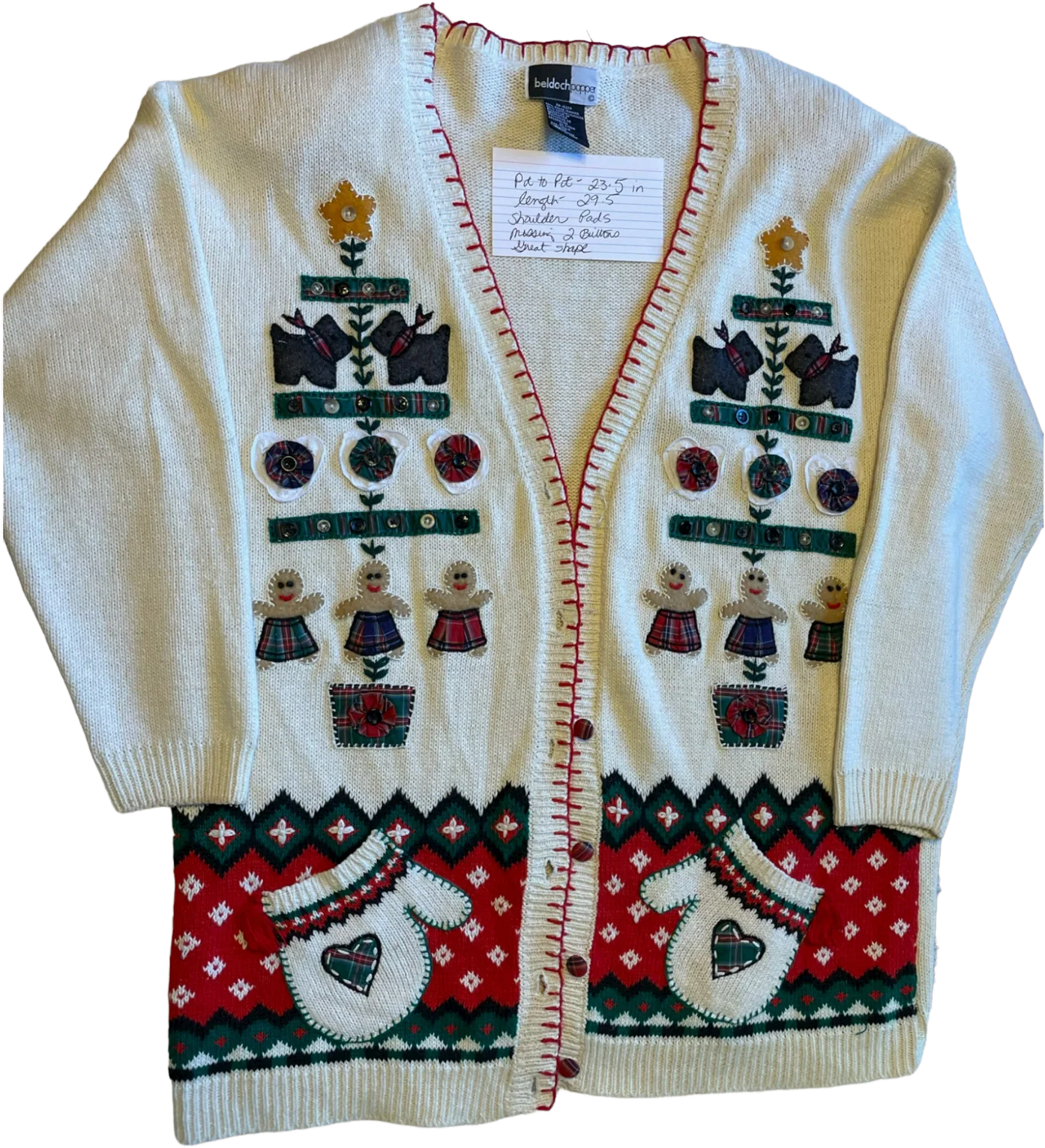 Beldoch Popper Ugly Christmas Sweater Sz L by Beldoch Popper