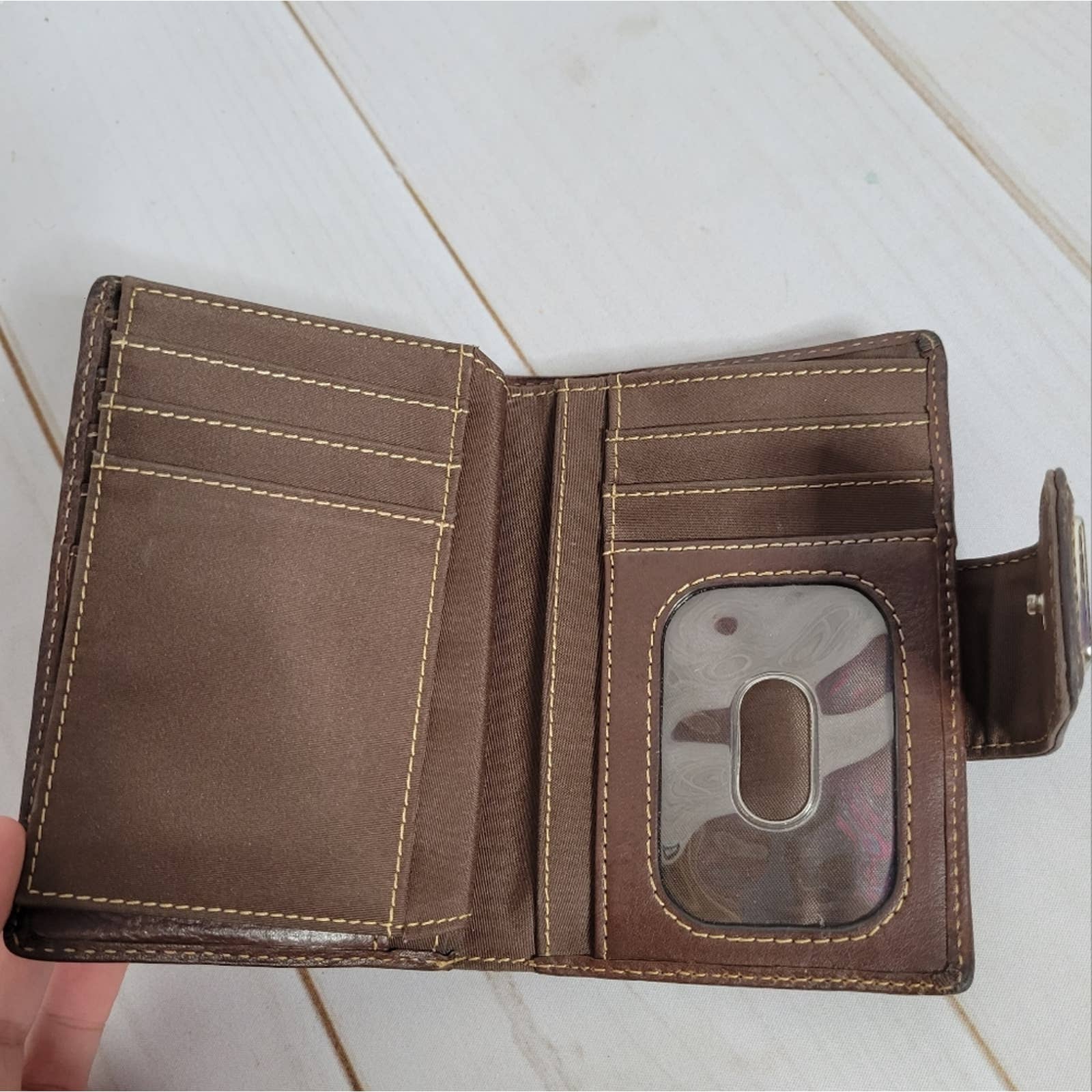 Bifold Leather and Fabric Wallet by Fossil - Image 4