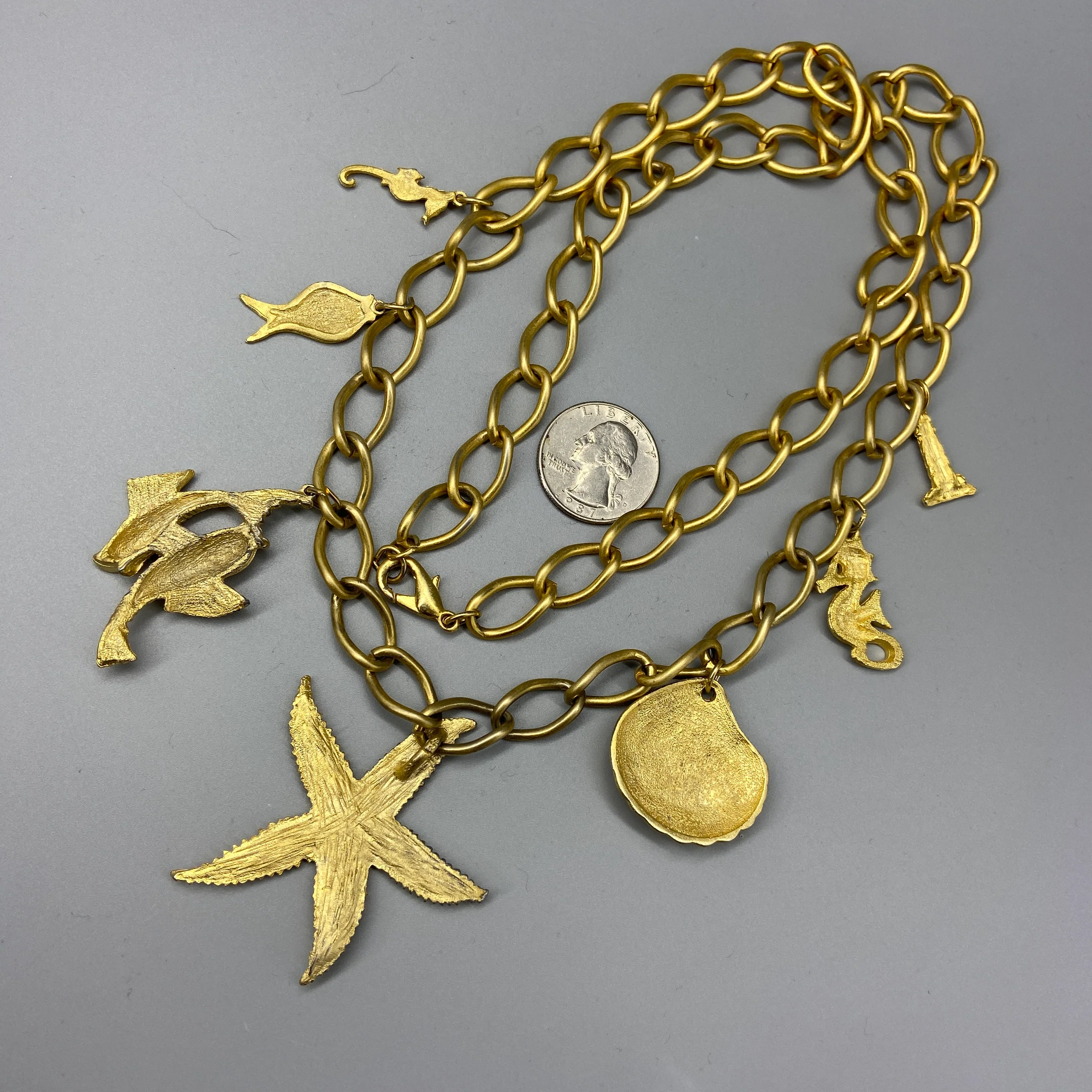 Big And Bold And Bright Gold Chain Link Sea Charms - Image 11