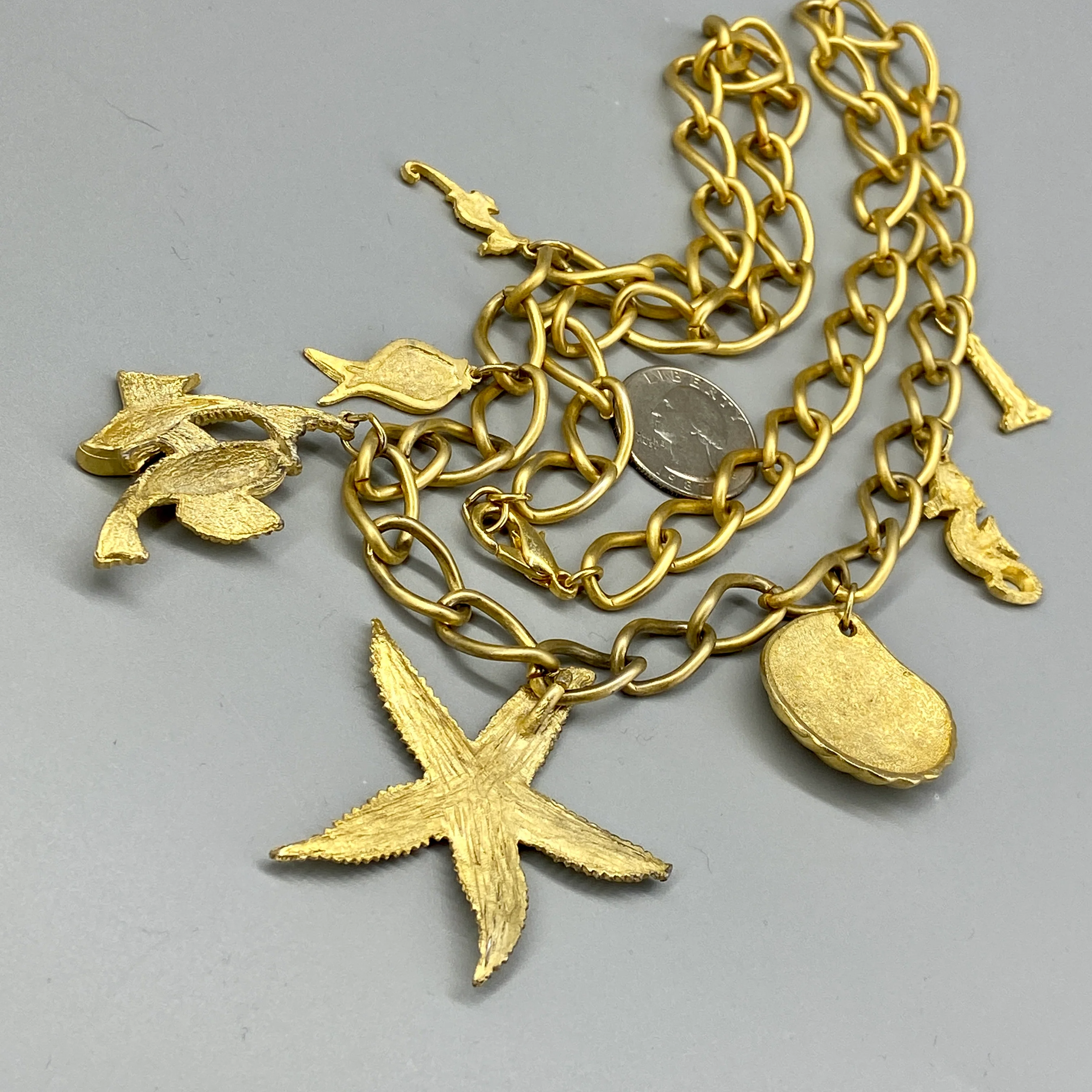 Big And Bold And Bright Gold Chain Link Sea Charms - Image 13