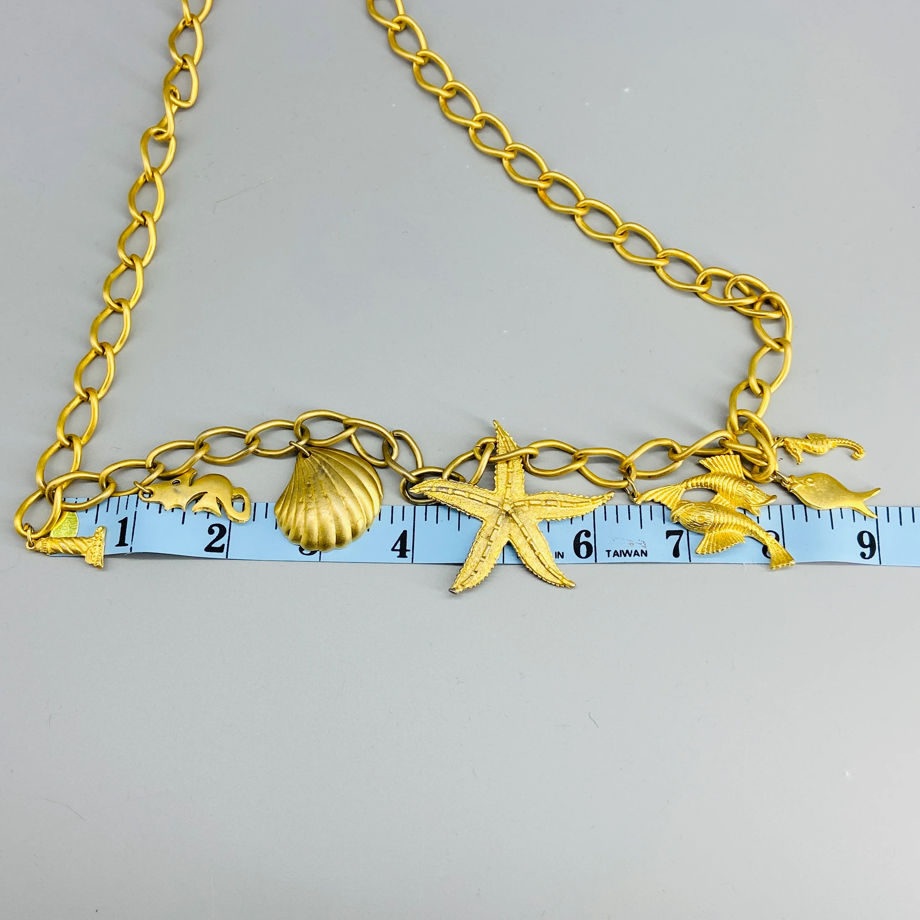 Big And Bold And Bright Gold Chain Link Sea Charms - Image 15