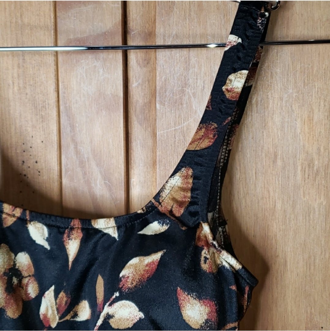 Black and Brown Wrap Sarong Style Swimsuit by Maxine Of Hollywood - Image 13