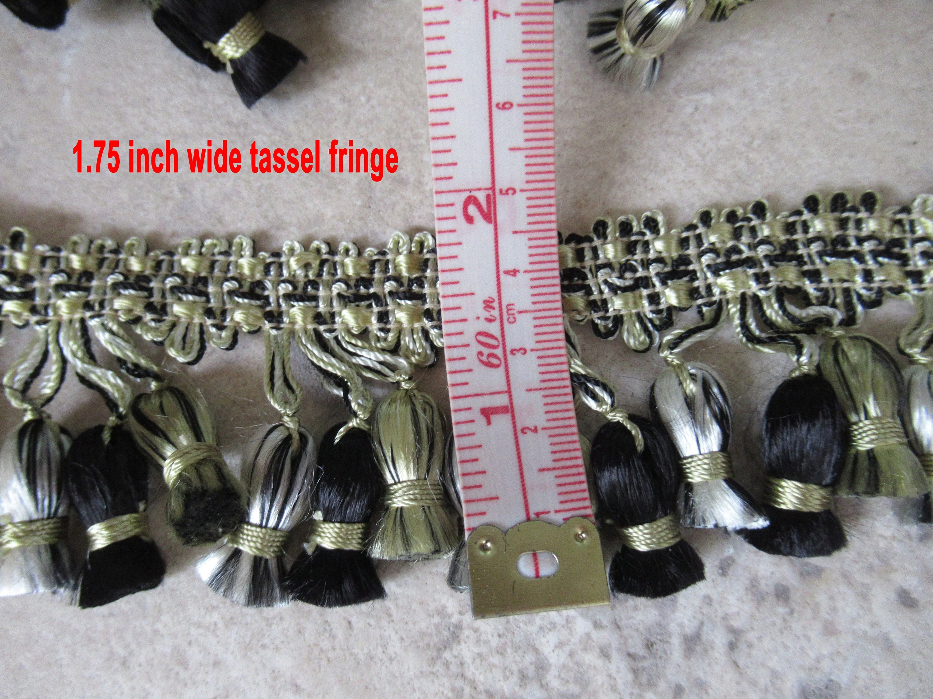 Black and Gold Tassel Fringe Trim 169 Total Es (475 Yards) 175 Wide Fringe W Balls for Drapes Pillows Purses Ottomans Etc - Image 6