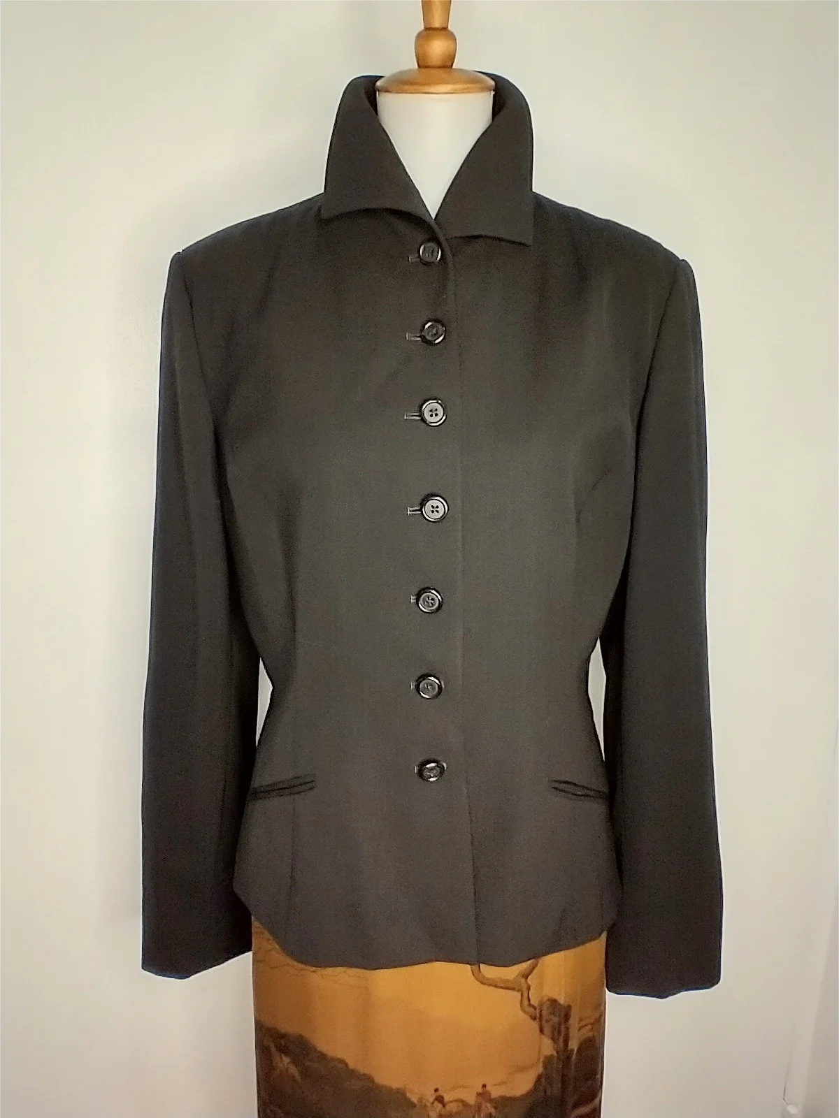 Black Classic Wool Jacket By Ralph Blue Label - Image 7