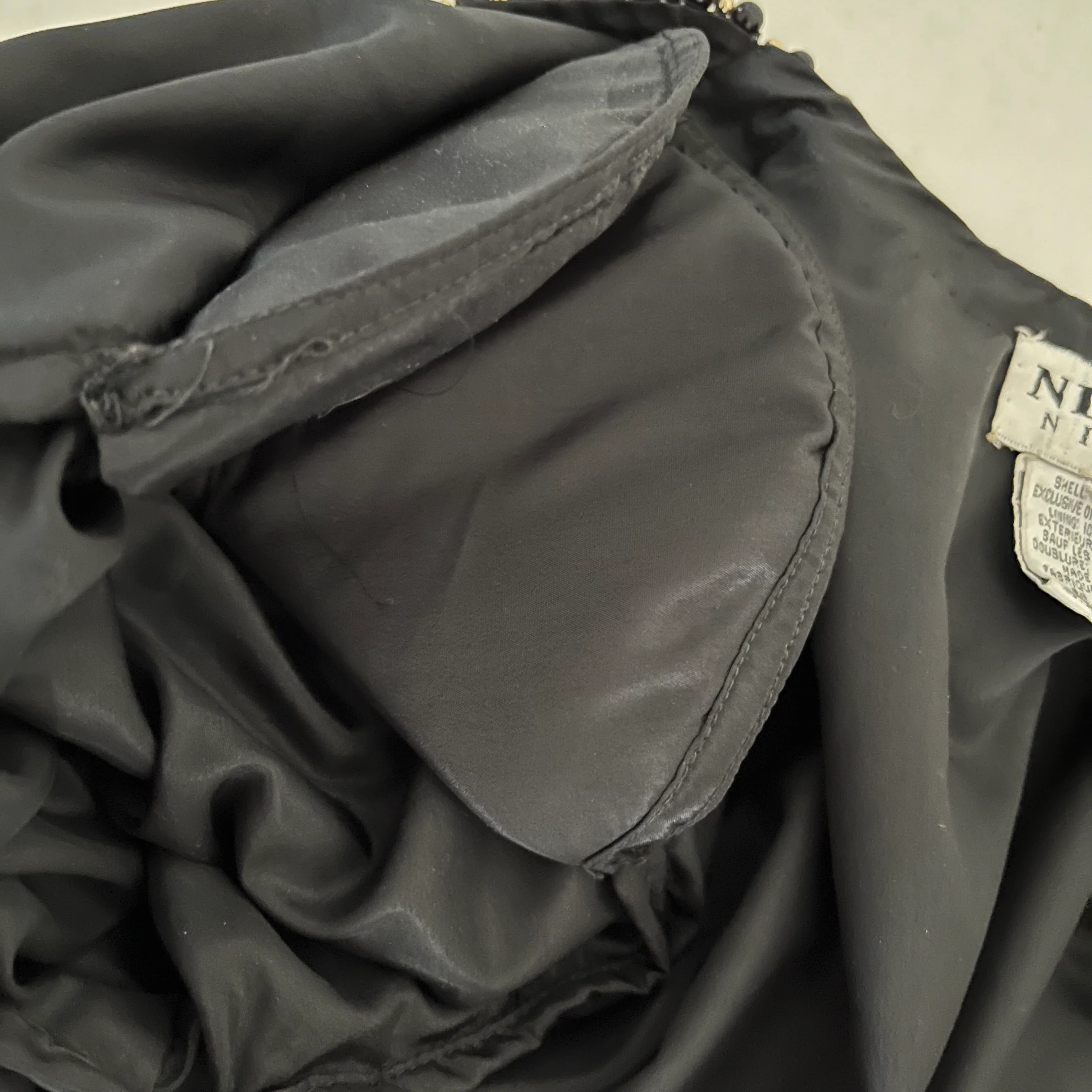 Black Gold Beaded Evening Jacket Open Front Lined By Nipon Night - Image 7