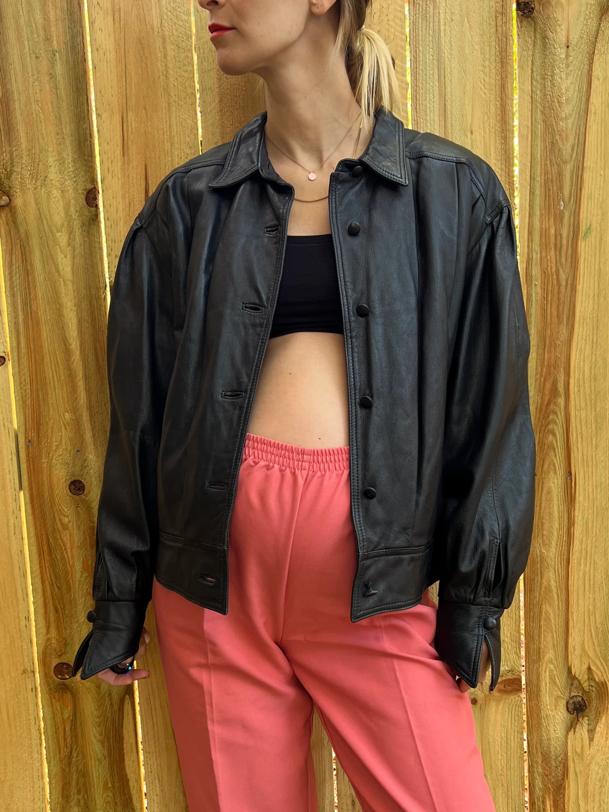 Black Leather Jacket - Image 11