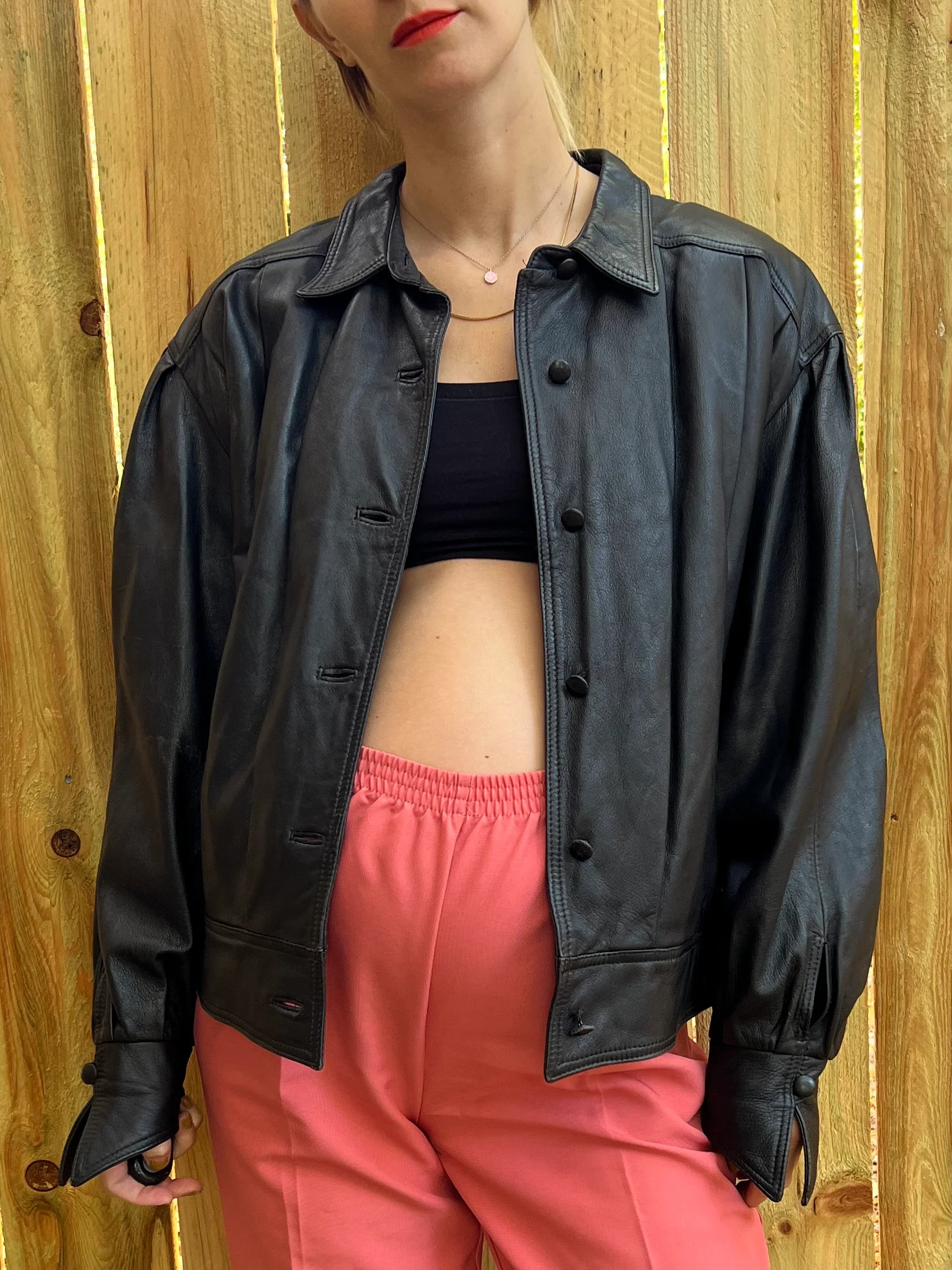 Black Leather Jacket - Image 14