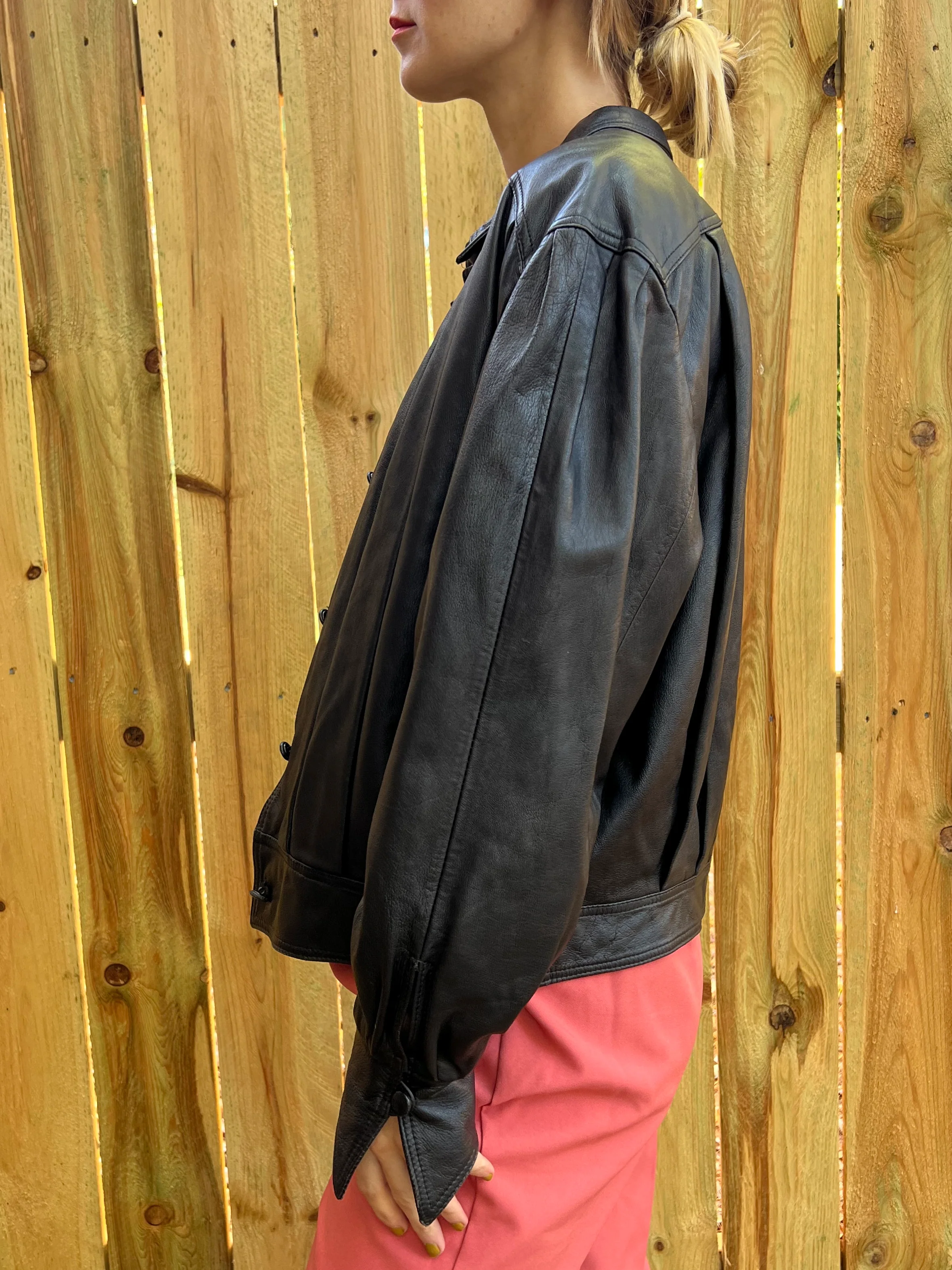 Black Leather Jacket - Image 15