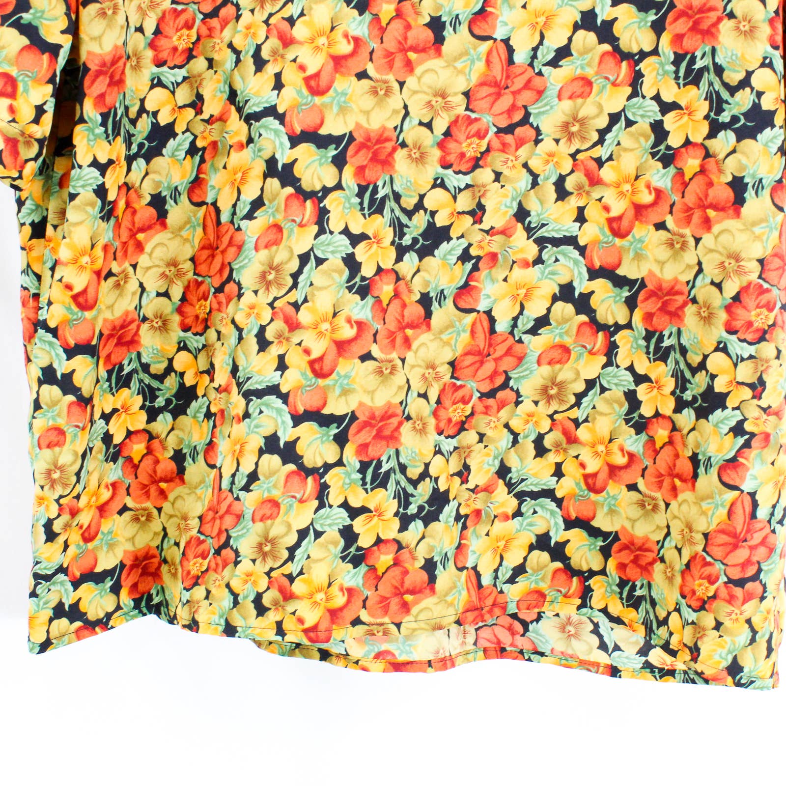 Black Orange Vintage 90s Floral T-Shirt by Lauren Lee - Image 5