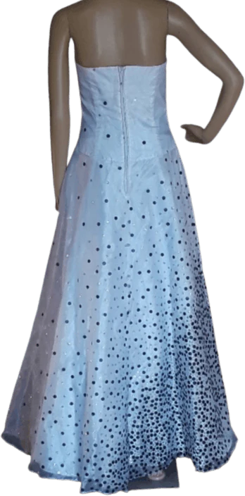 Black and Silver Polka Dot Glistening Formal Dress by Masquerade - Image 2