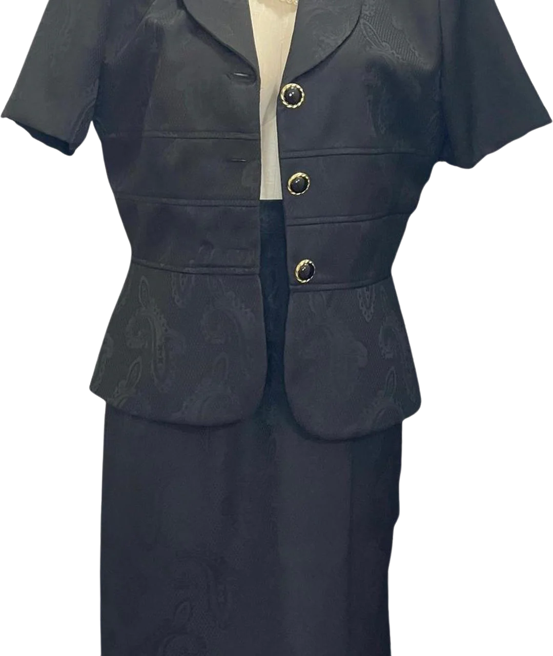 Black Two Piece Skirt Set By Lois Snyder/ Dani Max