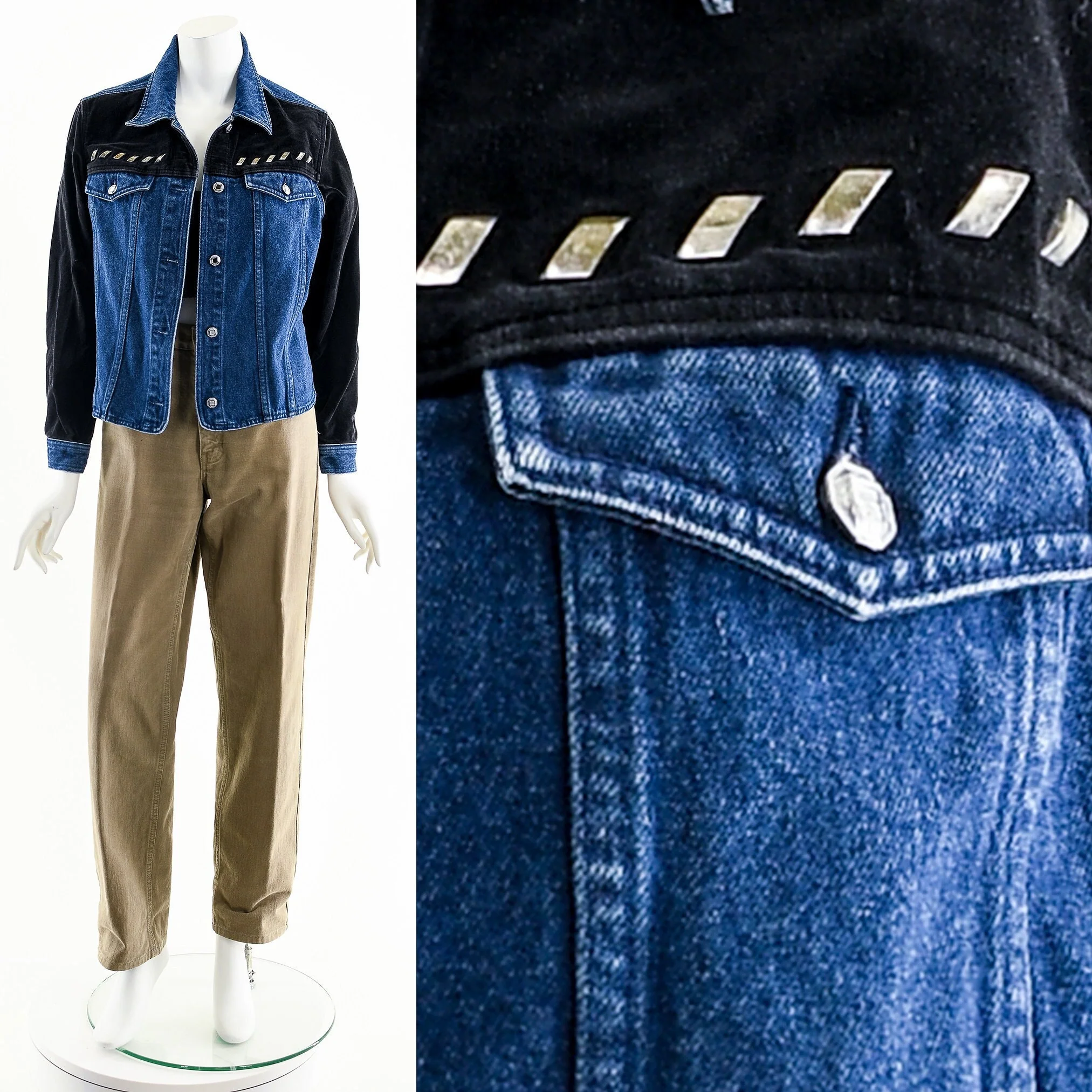Black Velour Denim Jacket by L.a. Blues - Image 2