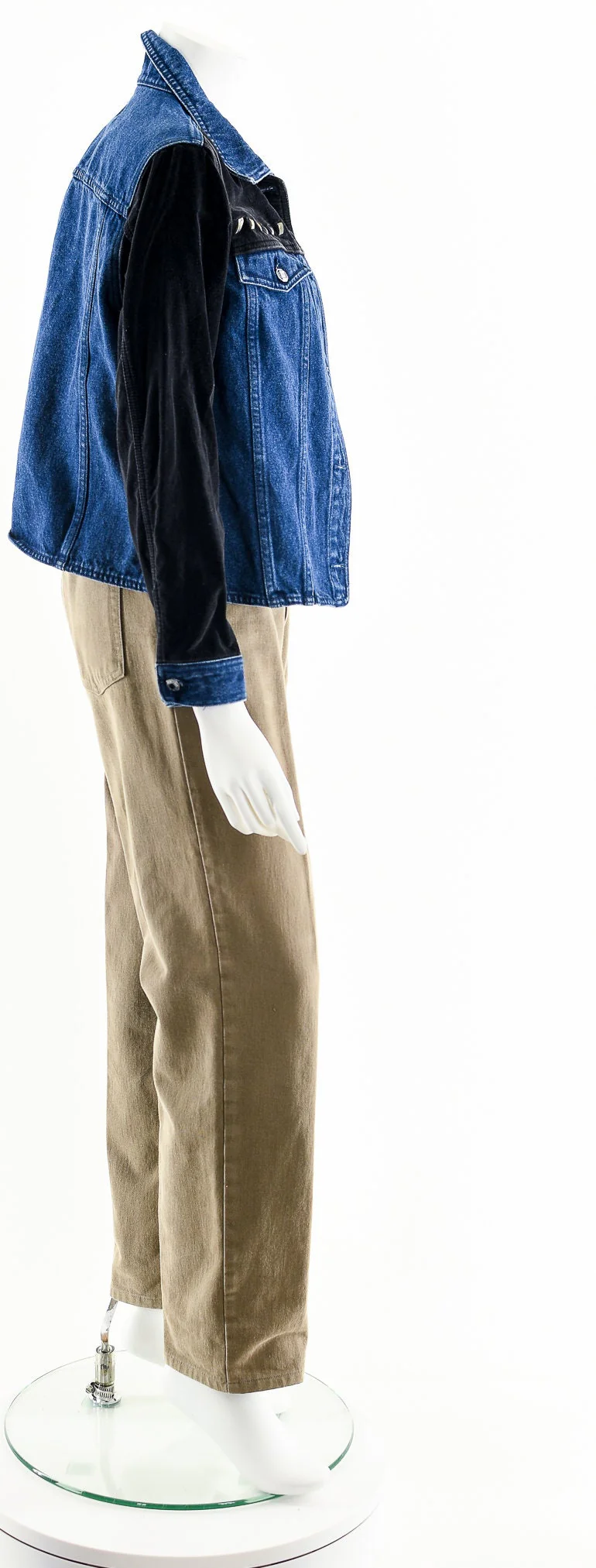 Black Velour Denim Jacket by L.a. Blues - Image 6