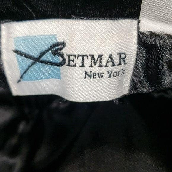Black Velvet Button Trim Bucket Hat by Betmar New York - Image 9