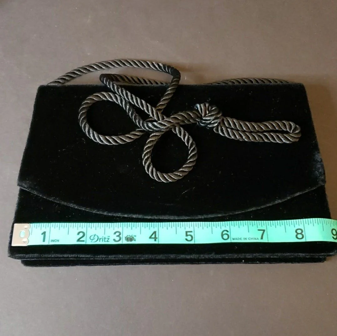 Black Velvet Cord Strap Purse by Nordstrom - Image 11