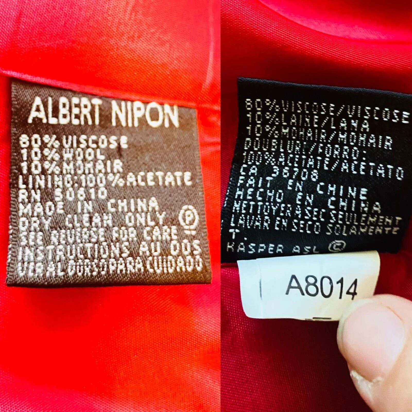 Blazer Navy Viscose Mohair Lightweight Sz 6 Nwot by Albert Nipon - Image 11