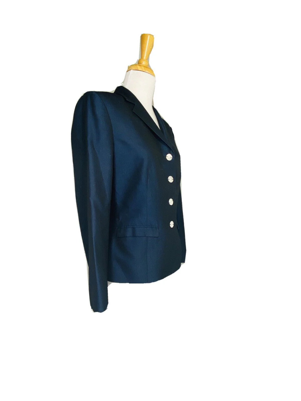 Blazer Navy Viscose Mohair Lightweight Sz 6 Nwot by Albert Nipon - Image 4