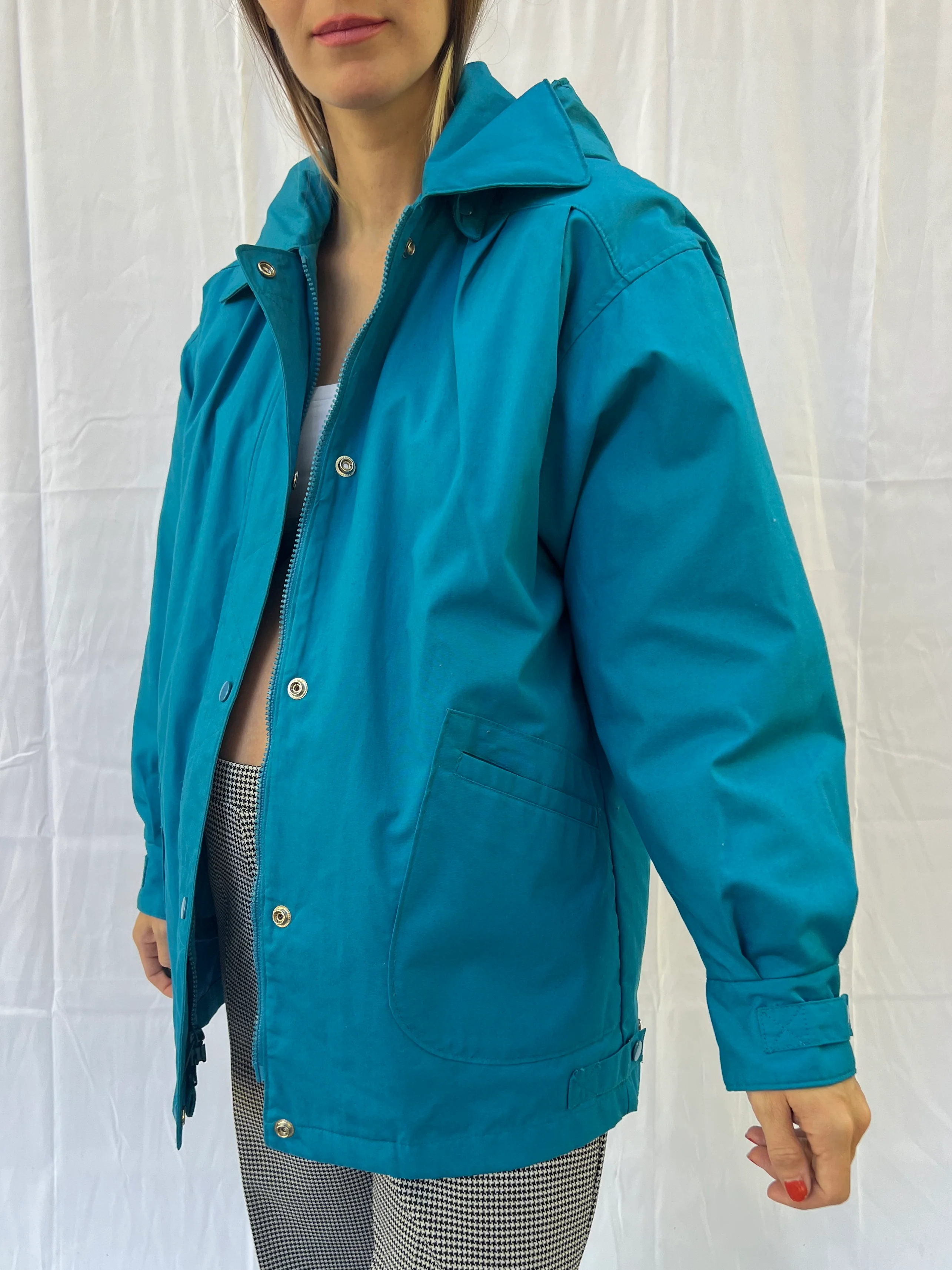 Blue Collar and Hood Outdoors Coat by London Fog - Image 4