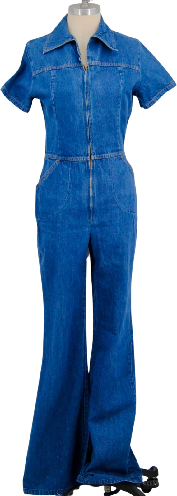 Blue Denim Jumpsuit by  Wilkins