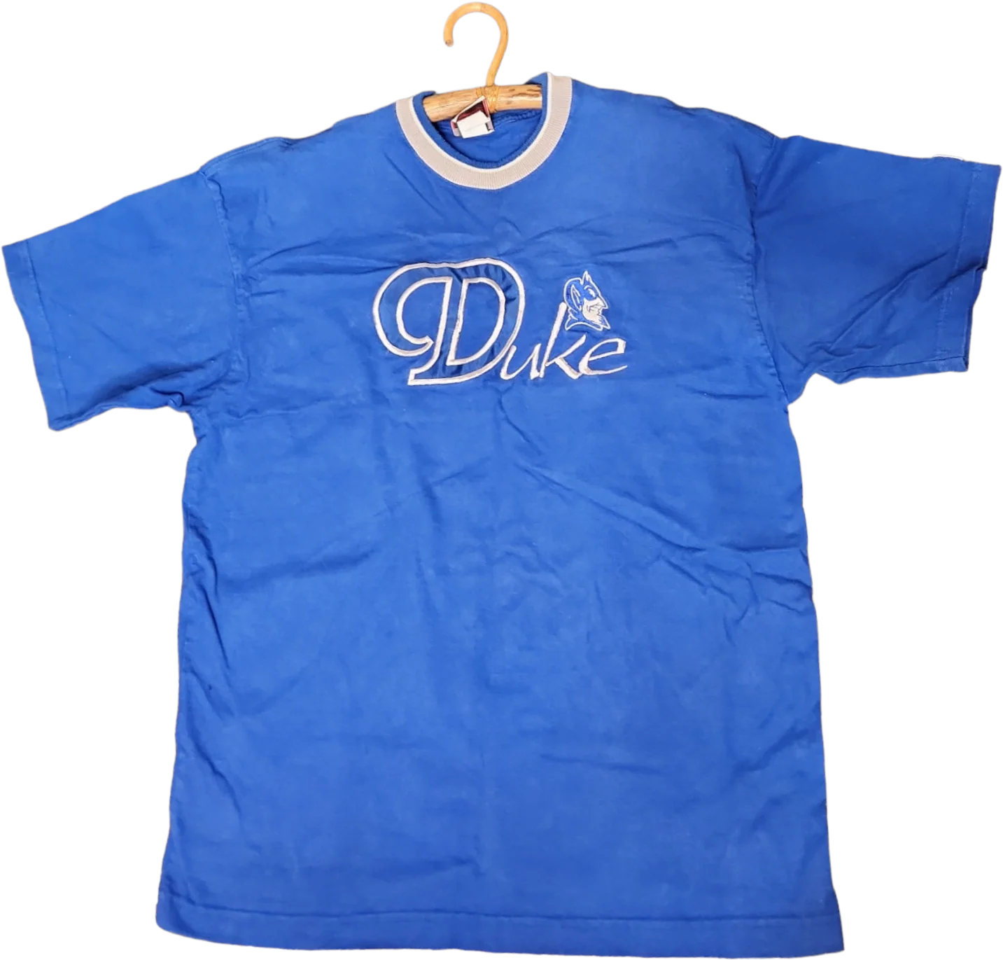 Blue Embroidered Duke Blue Devil Cotton T-shirt By Legends Athletic