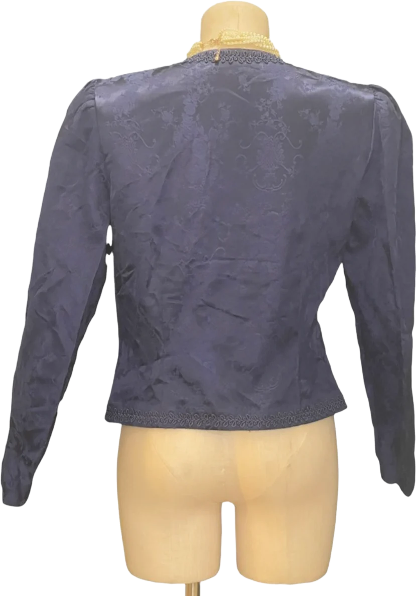 Blue Puff Sleeve Blazer By Nah Nah Collection - Image 2