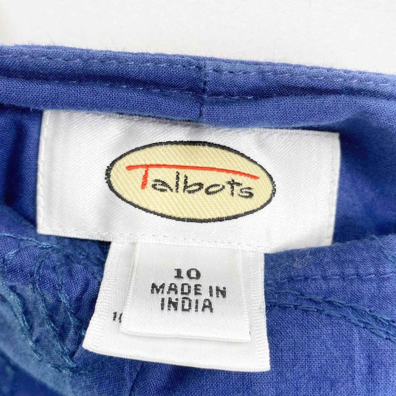 Blue Vintage Cotton Midi Tea Length A-Line Skirt by Talbots - Image 3