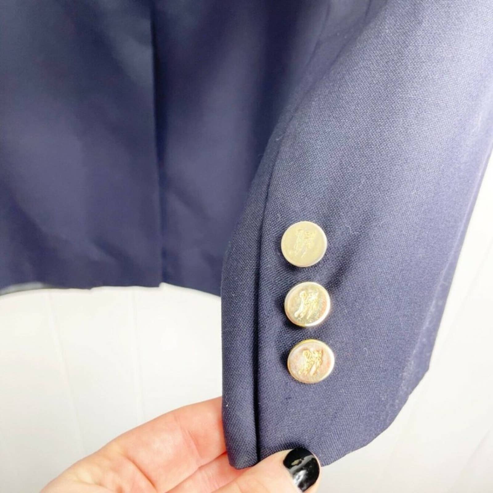 Blue Vintage Wool Sport Jacket by Burberry - Image 6
