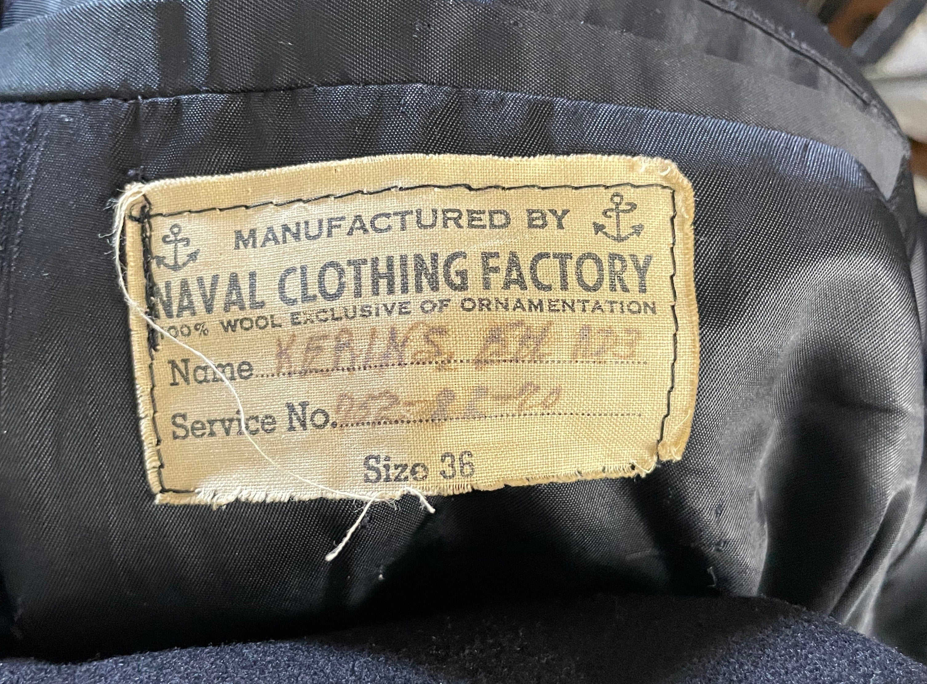 Blue Wool Naval Coat By Naval Clothing Factory - Image 9