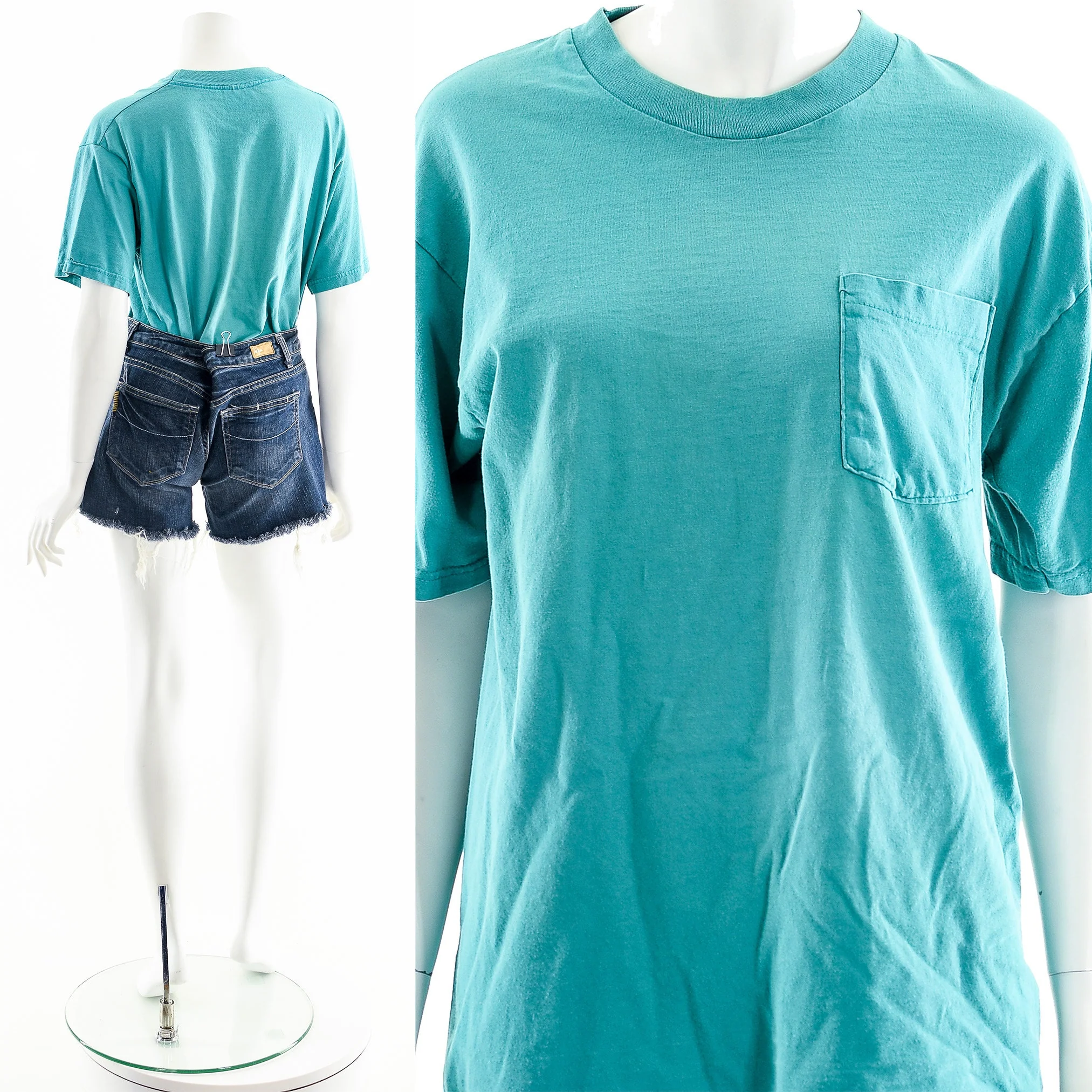 Blue Worn-In 80s Boyfriend T-Shirt - Image 2