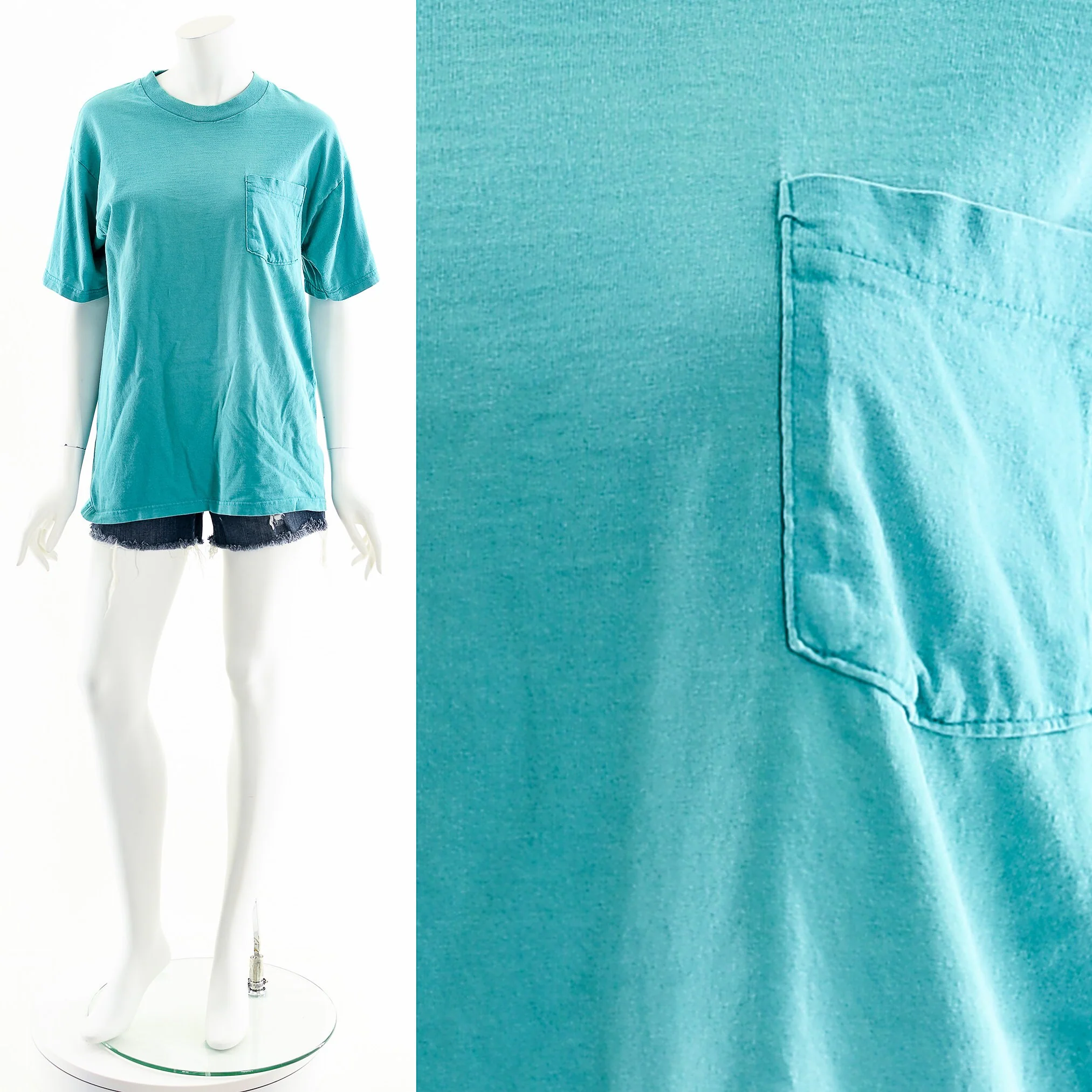 Blue Worn-In 80s Boyfriend T-Shirt - Image 4