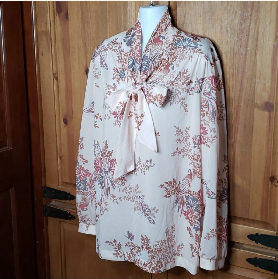 Parrot Butterfly Bow Blouse by Bobbie June - Image 12