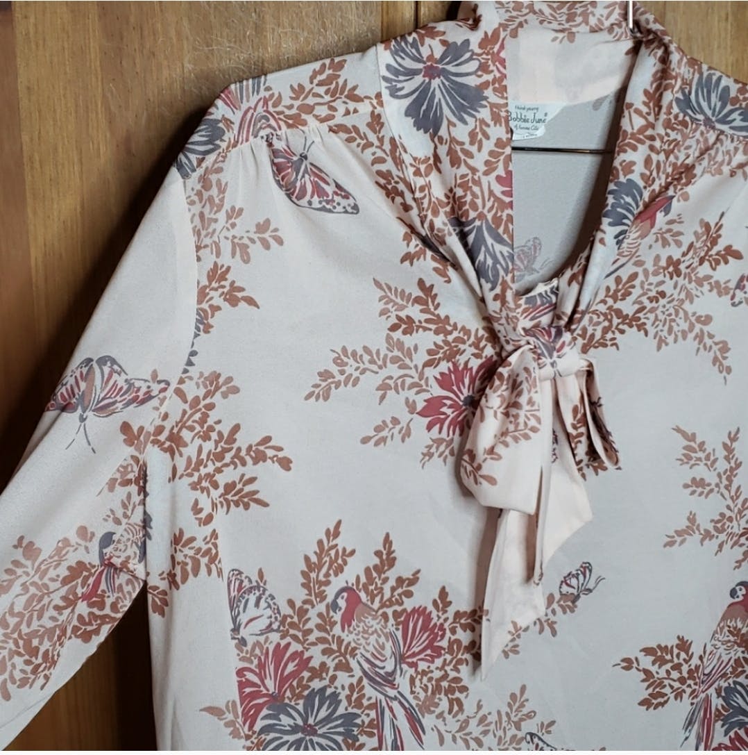 Parrot Butterfly Bow Blouse by Bobbie June - Image 3