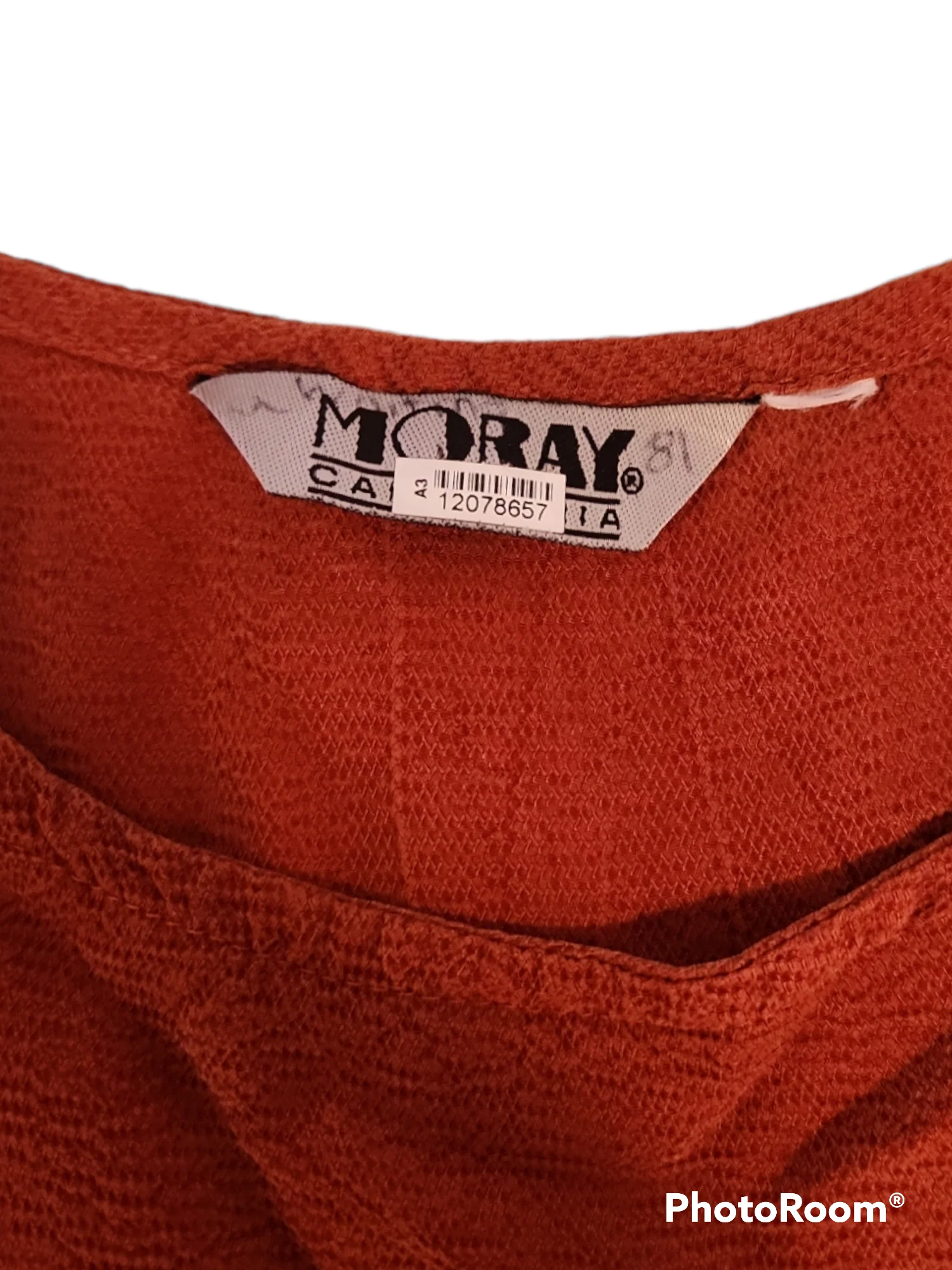 Boho Orange Rust Sleeveless Top By Moray California - Image 4