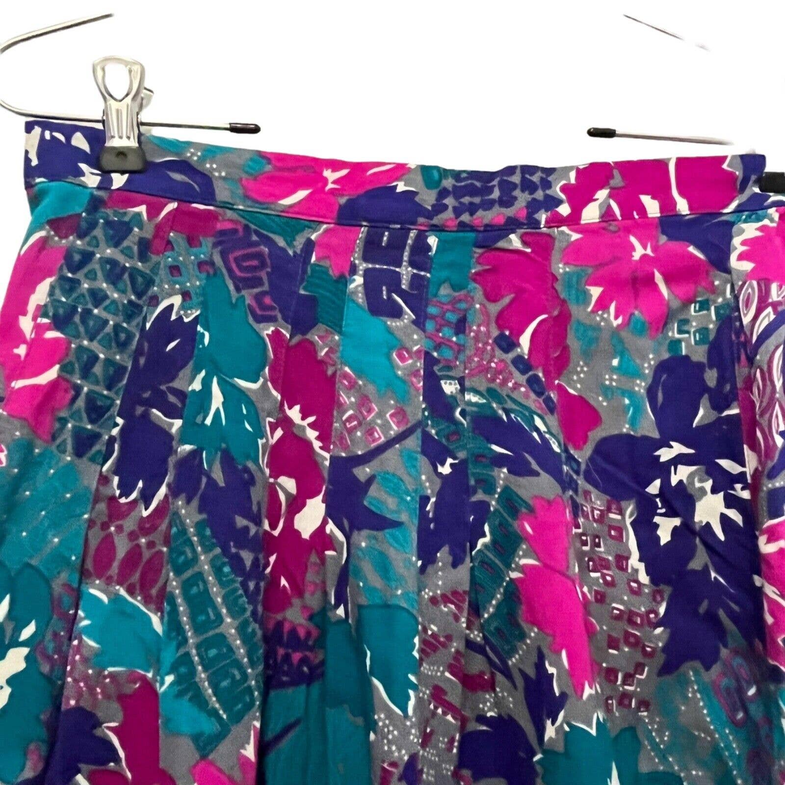 Bold Pink Floral Skirt Women Vintage Secretary Librarian 30” Waist by Worthington Industries - Image 3