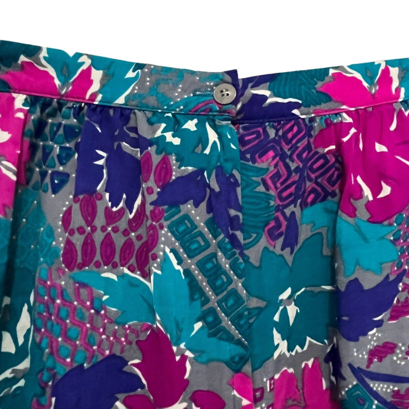 Bold Pink Floral Skirt Women Vintage Secretary Librarian 30” Waist by Worthington Industries - Image 5