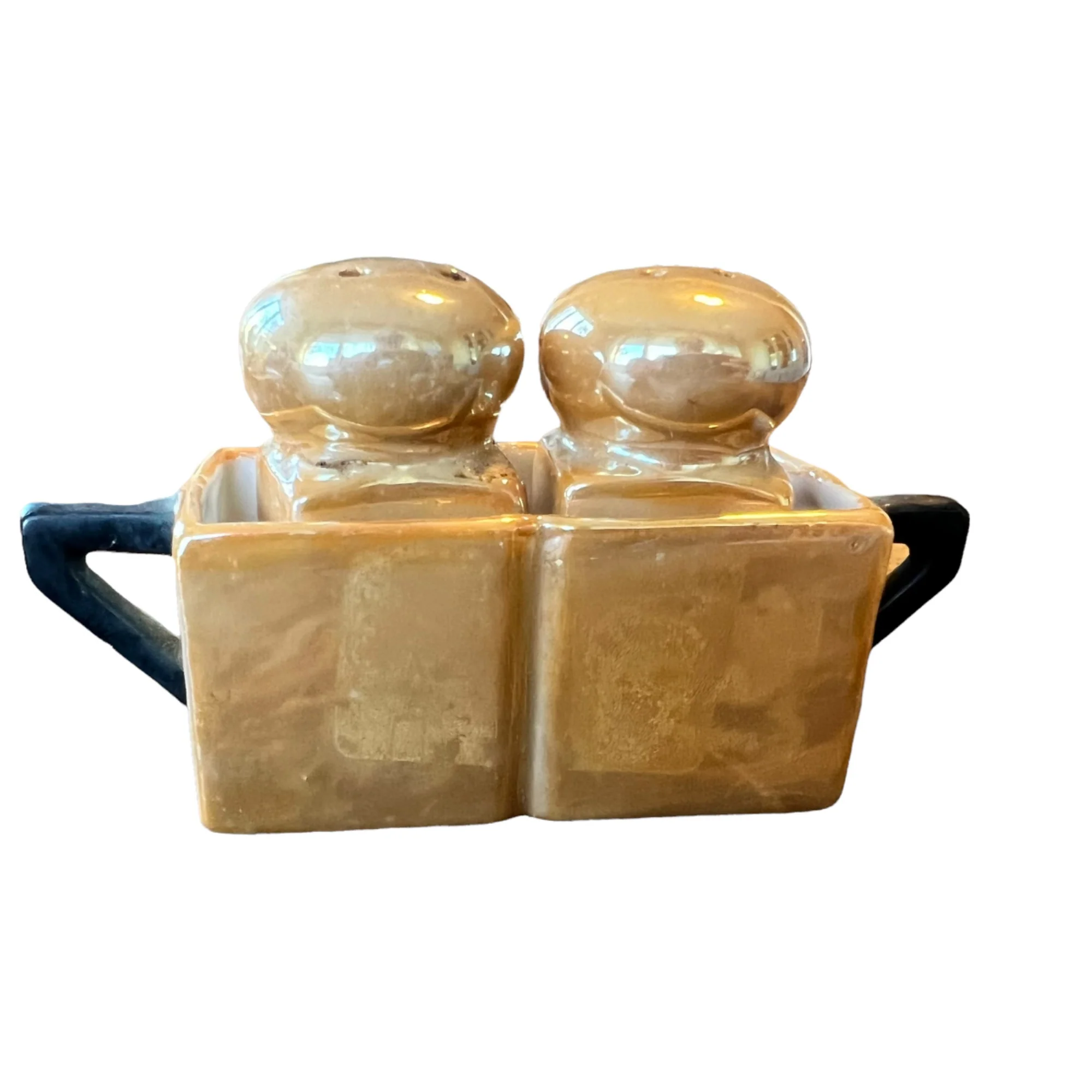 Bone China Lusterware Shakers In Carrier Japan - Image 6