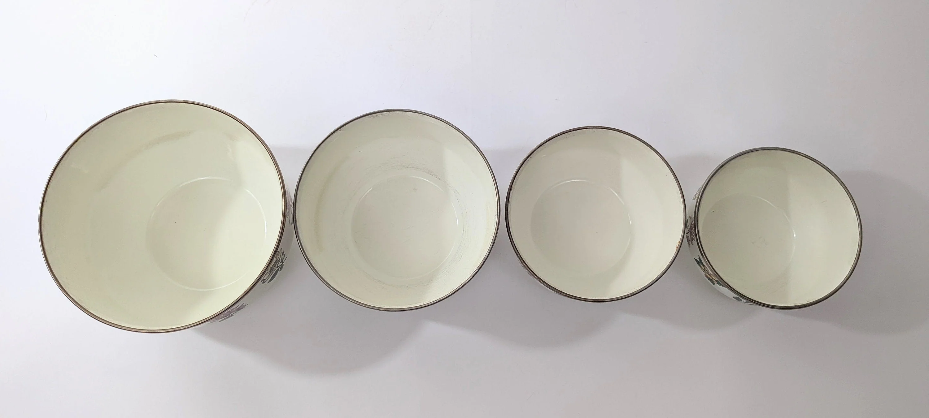 Botanical Gardens Tabletops Unlimited Enamel Bowl 4 Piece Set - Image 5