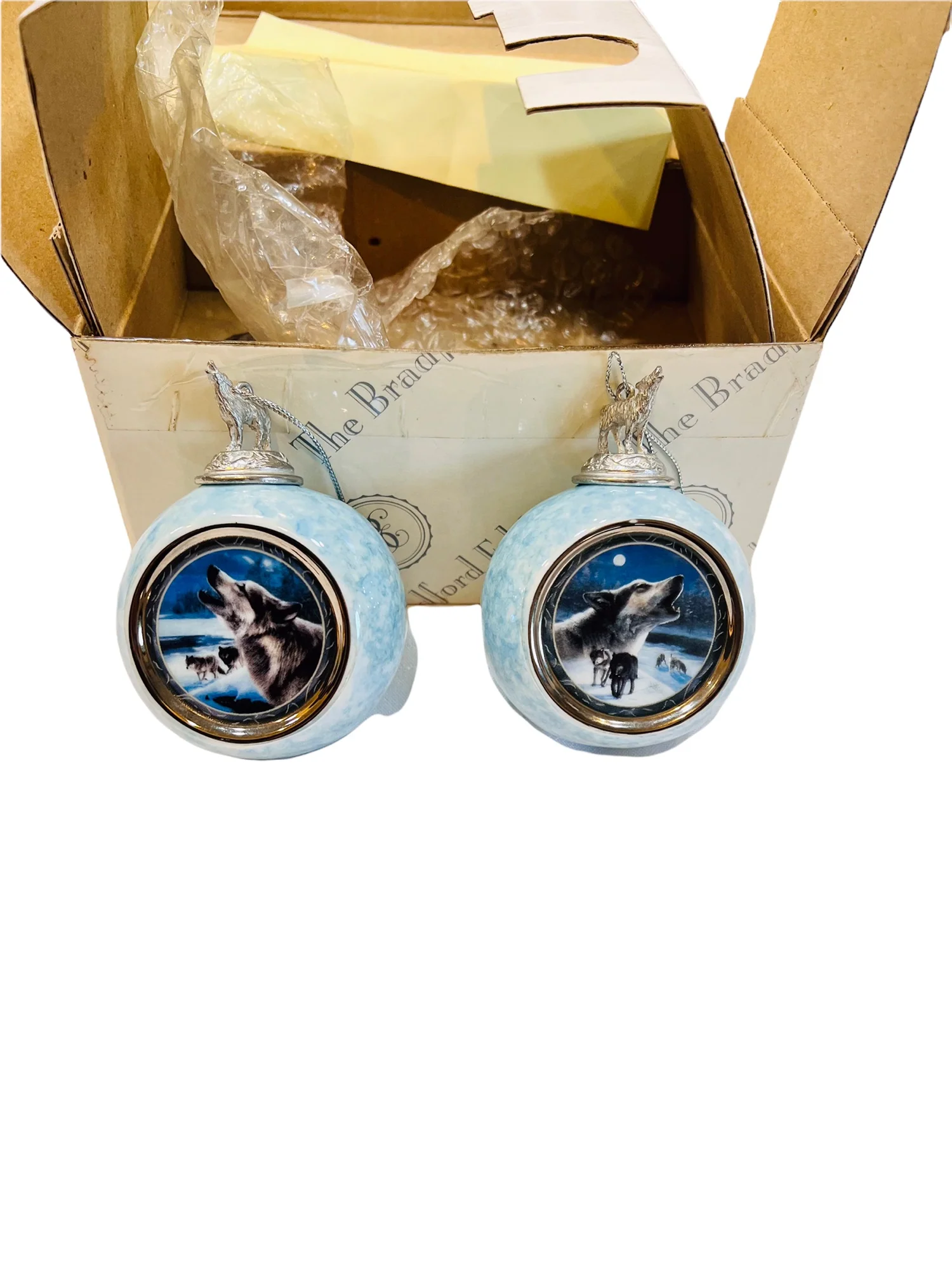 Bradford Editions Spirit of The Wilderness Lot of 8 Various Wolf Ornaments by The Bradford Editions - Image 7