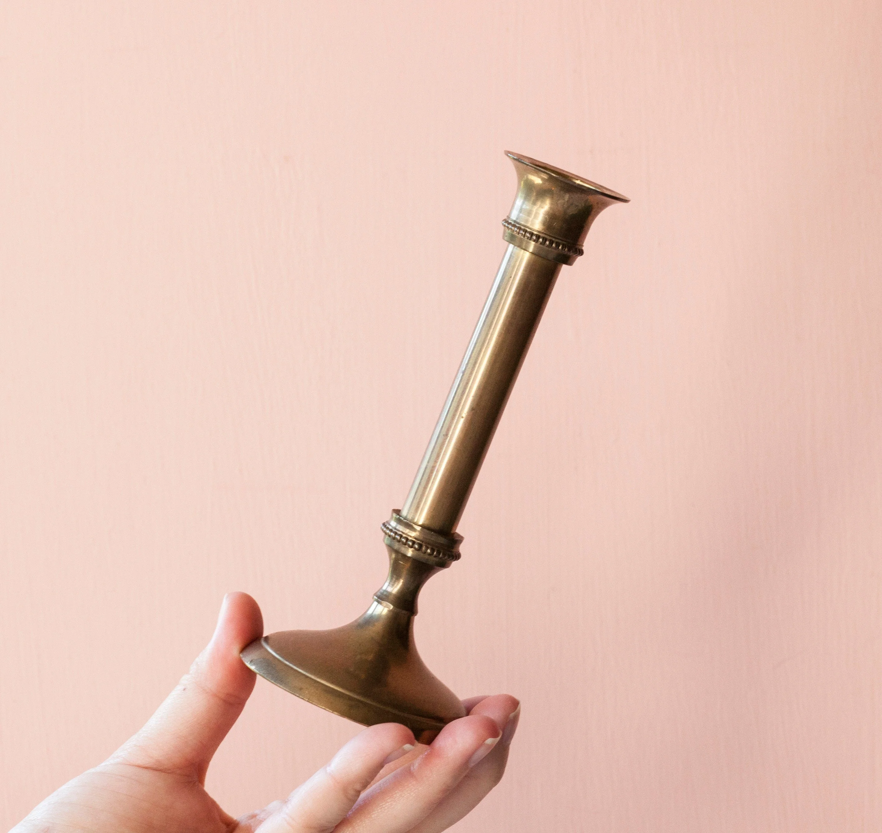 Brass Candlestick Holders Set of Three Vintage - Image 6