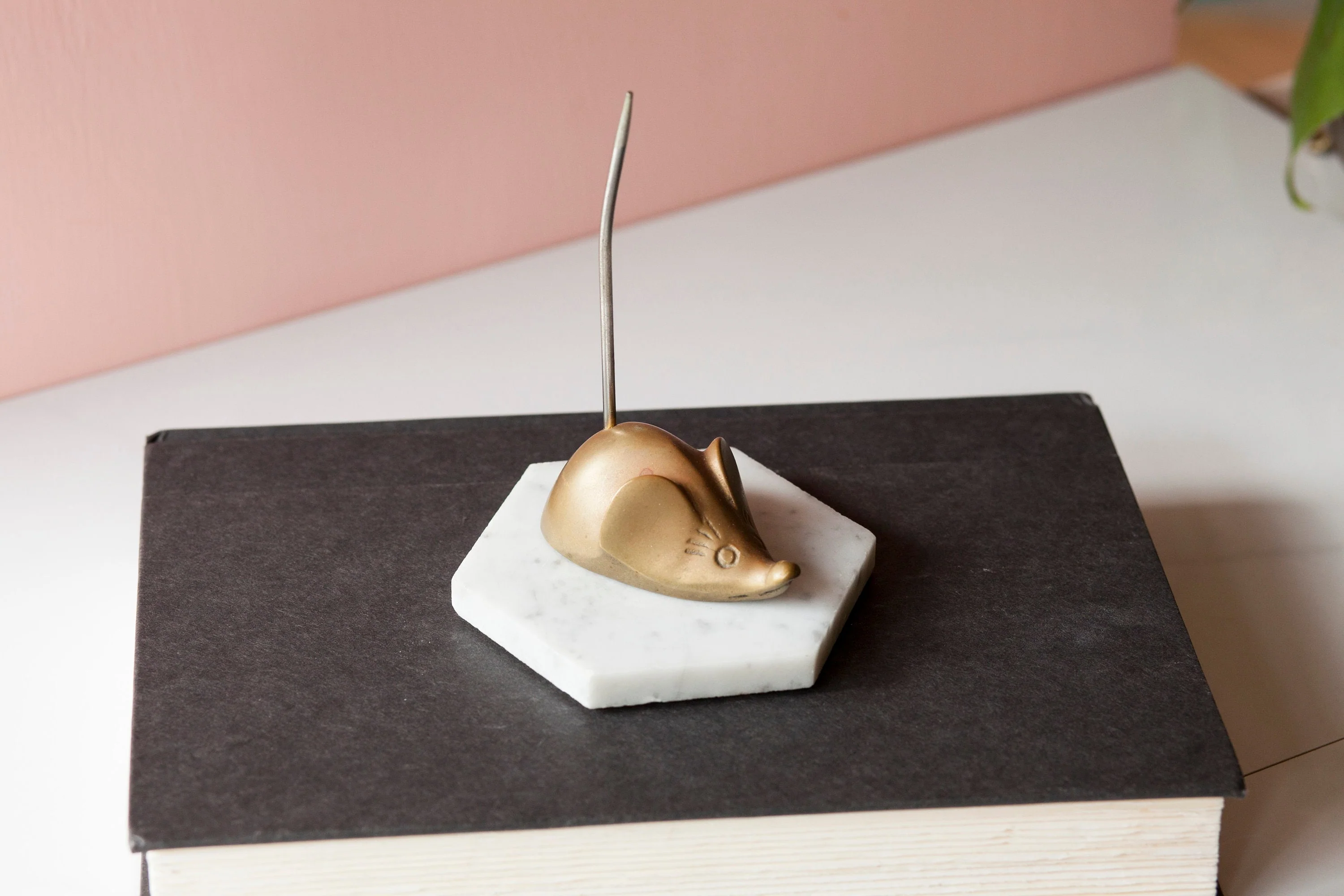 Brass Mouse with Long Tail Figure Vintage by Gatco - Image 4