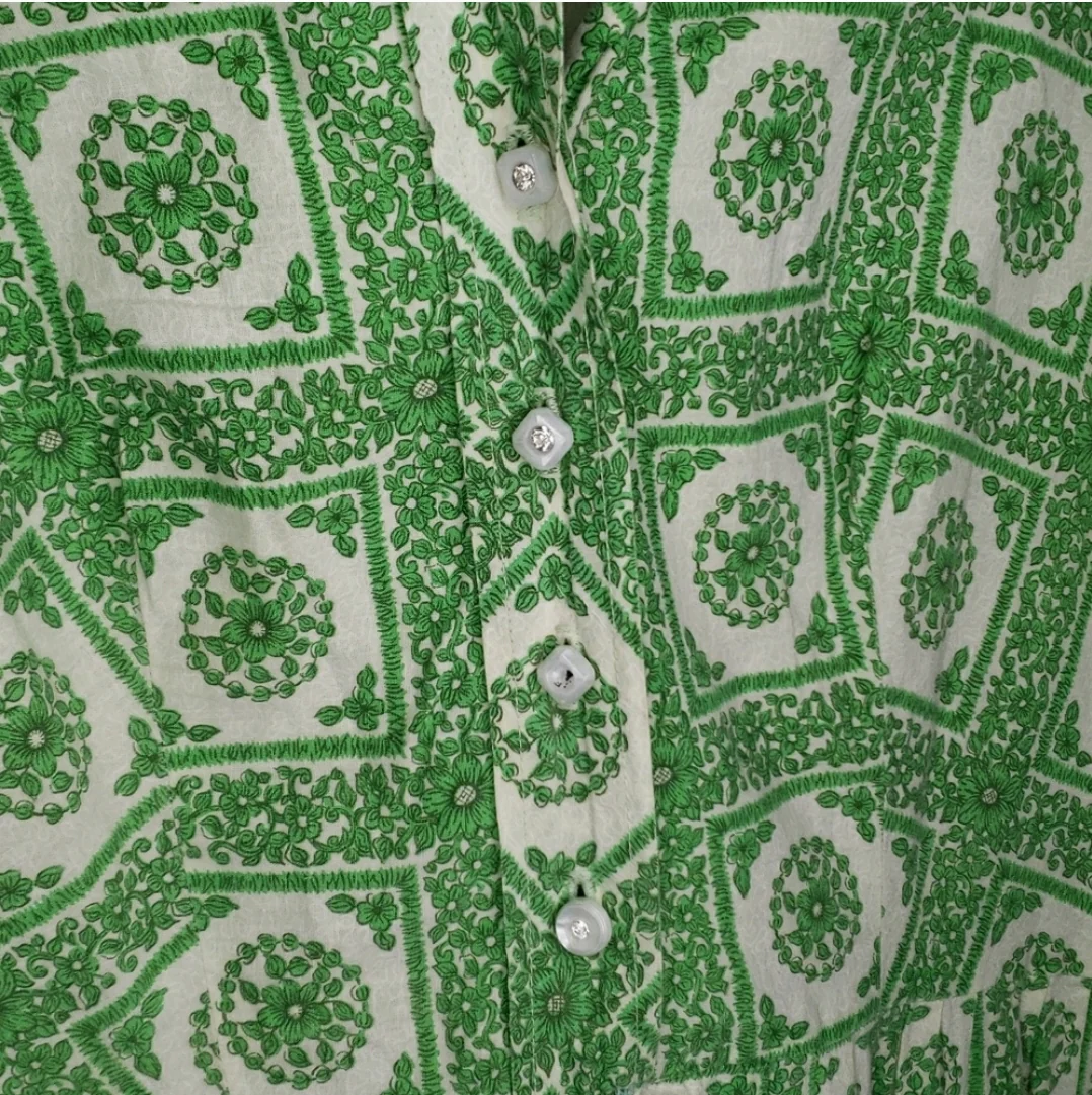 Brentwood Green Button Up Dress By Penney's - Image 11