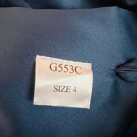 Bridesmaid Wedding Guest One Shoulder Party Cocktail Silk Navy Dress 4 by Amsale - Image 8