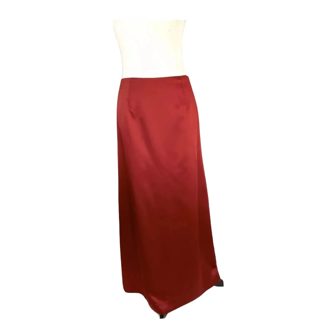 Bridesmaid Wedding Guest Prom Formal Maxi Skirt Top Red 6 Vntg by Nicole Miller - Image 6