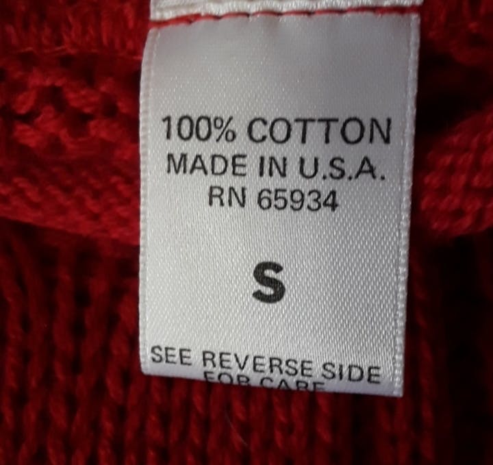 90's Bright Red Greek Key Ship Sweater by British Passage - Image 7
